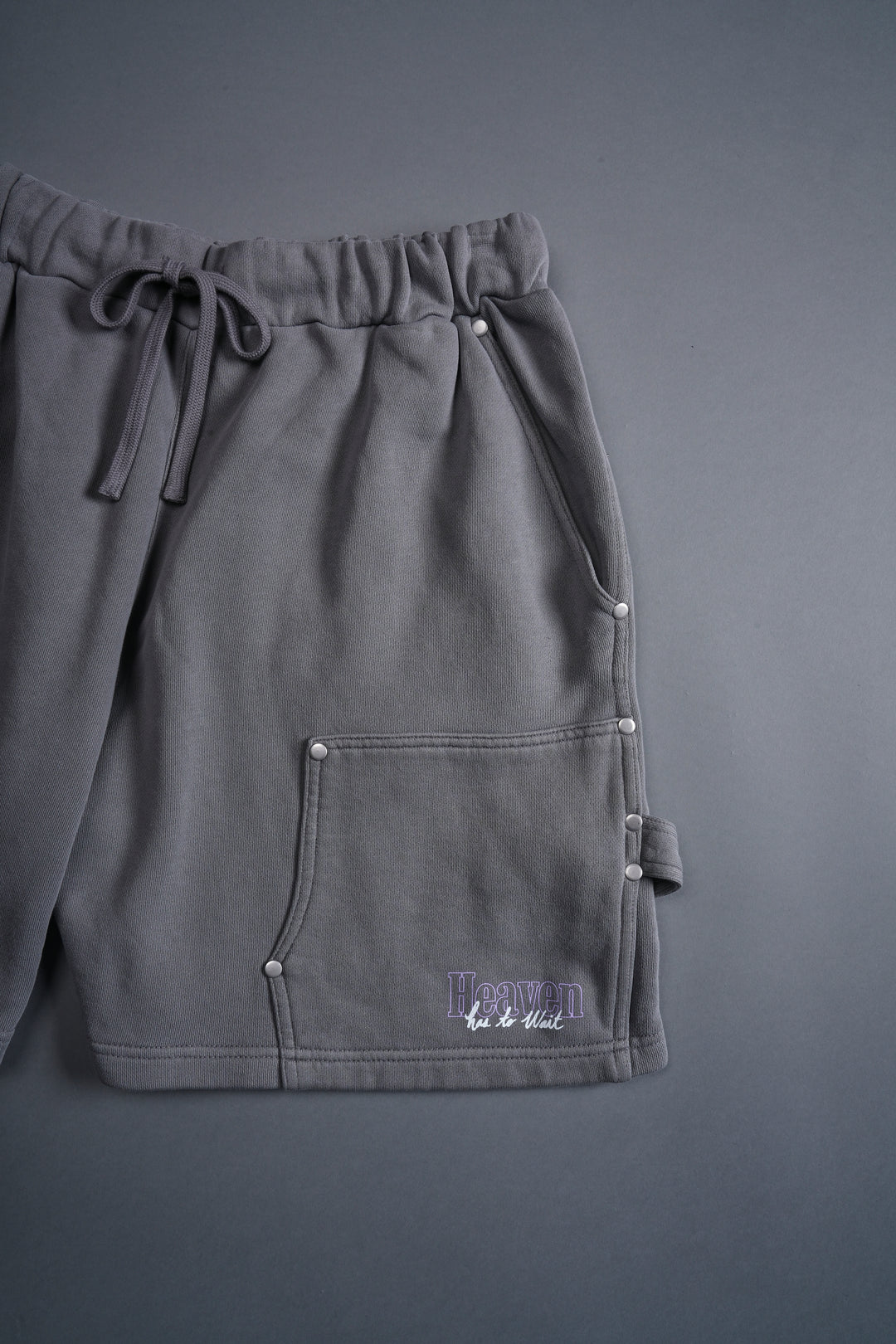 Frontier Rivet Fleece Shorts in Dove Gray