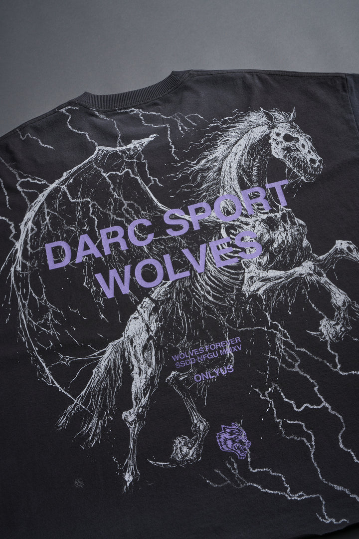 Pegasus Storm Grunge Cut-Off Tee in Wolf Gray Drift Wash