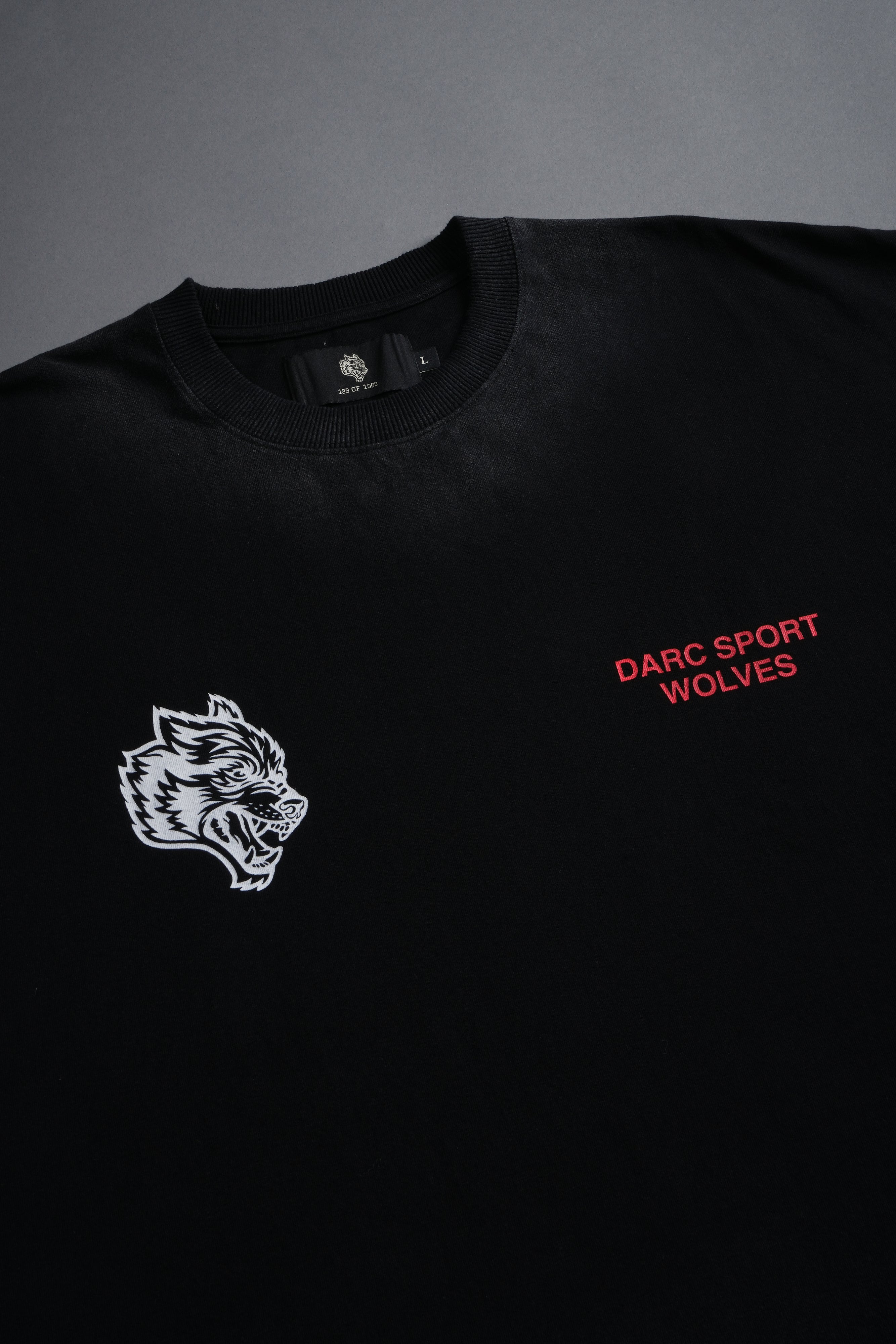 Pegasus Storm Grunge Cut-Off Tee in Black Drift Wash