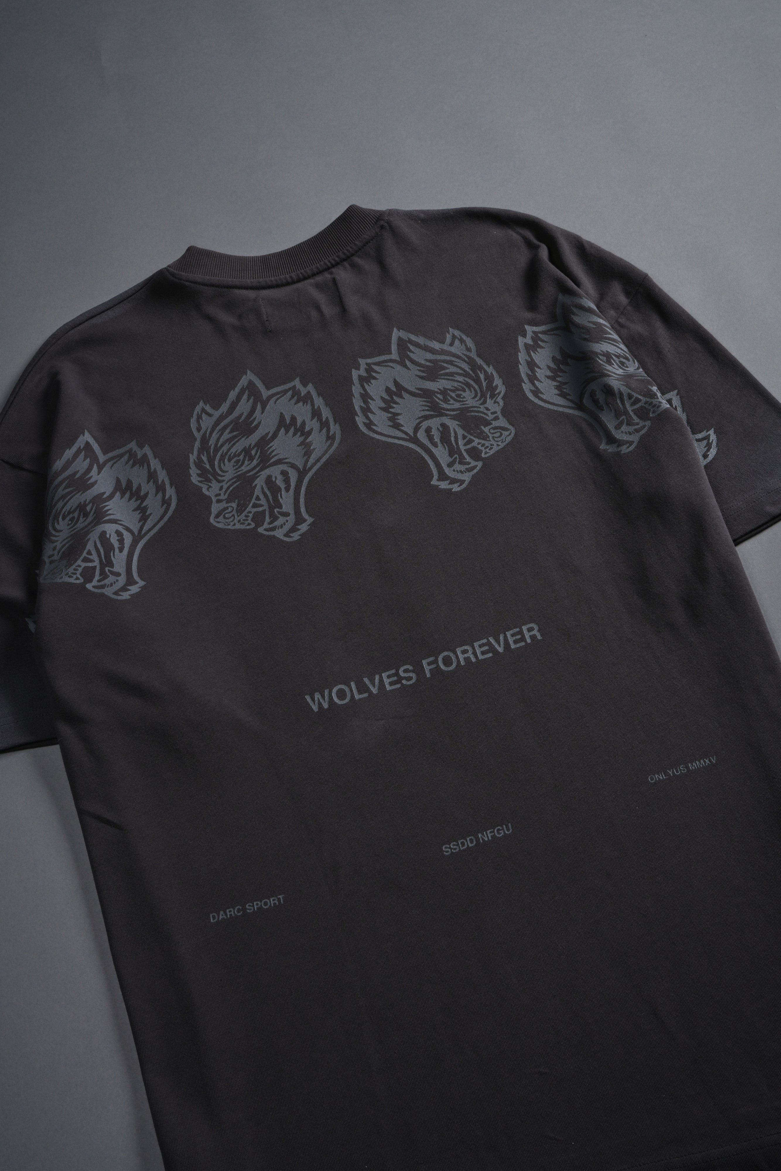 Wolves Have Your Back Unisex "Premium" Oversized Tee in Wolf Gray Drift Wash