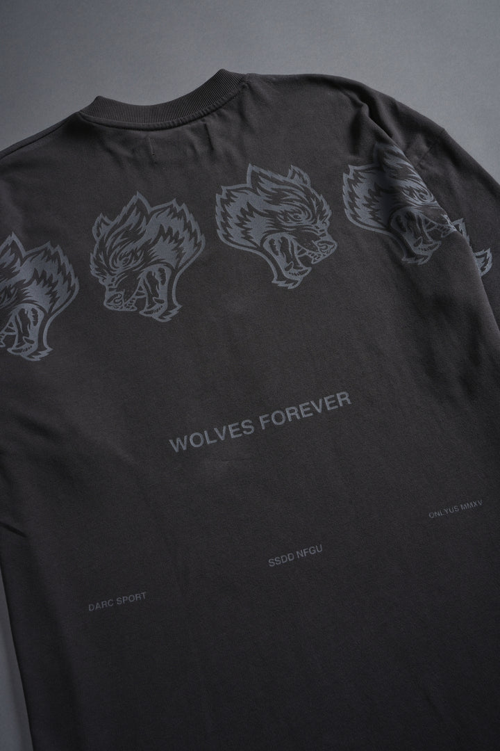Wolves Have Your Back Unisex "Premium" Oversized Tee in Wolf Gray Drift Wash