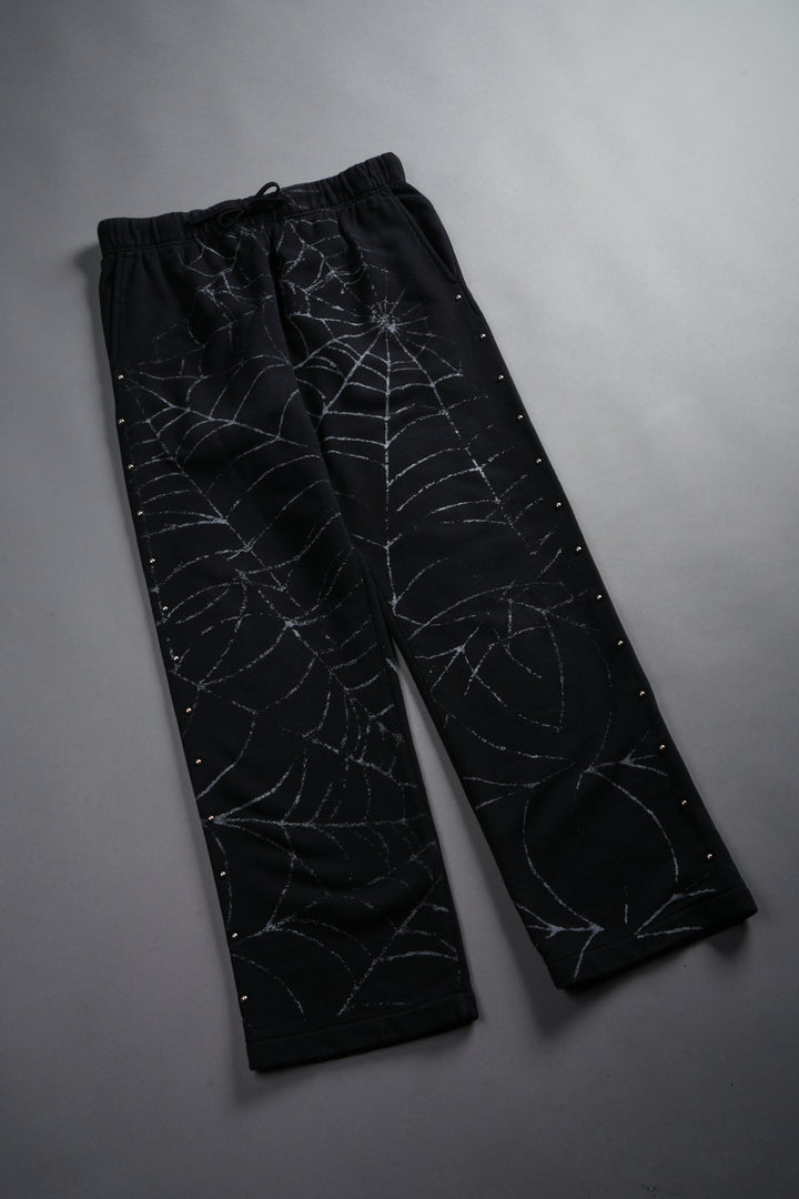 Stud Web Bigelow Sweat Pants in Black Sun Fade