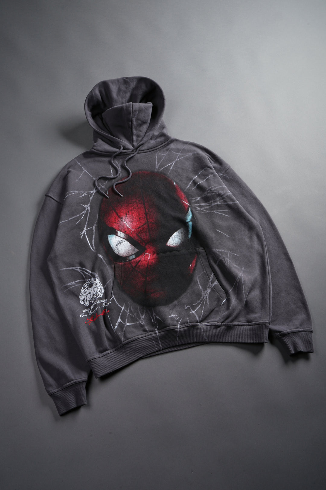 Web Of Darkness Bishop Hoodie in Slate Gray