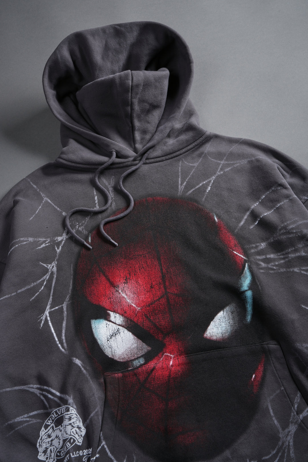 Web Of Darkness Bishop Hoodie in Slate Gray