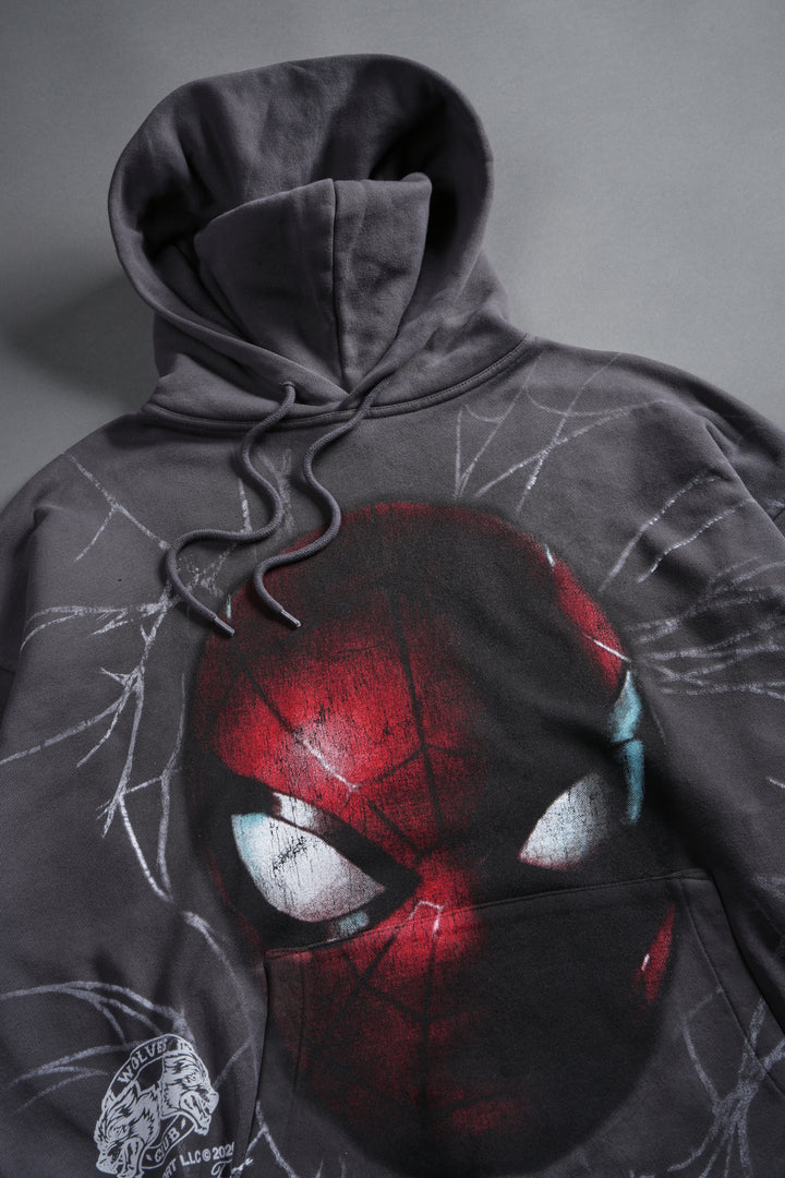 Web Of Darkness Bishop Hoodie in Slate Gray