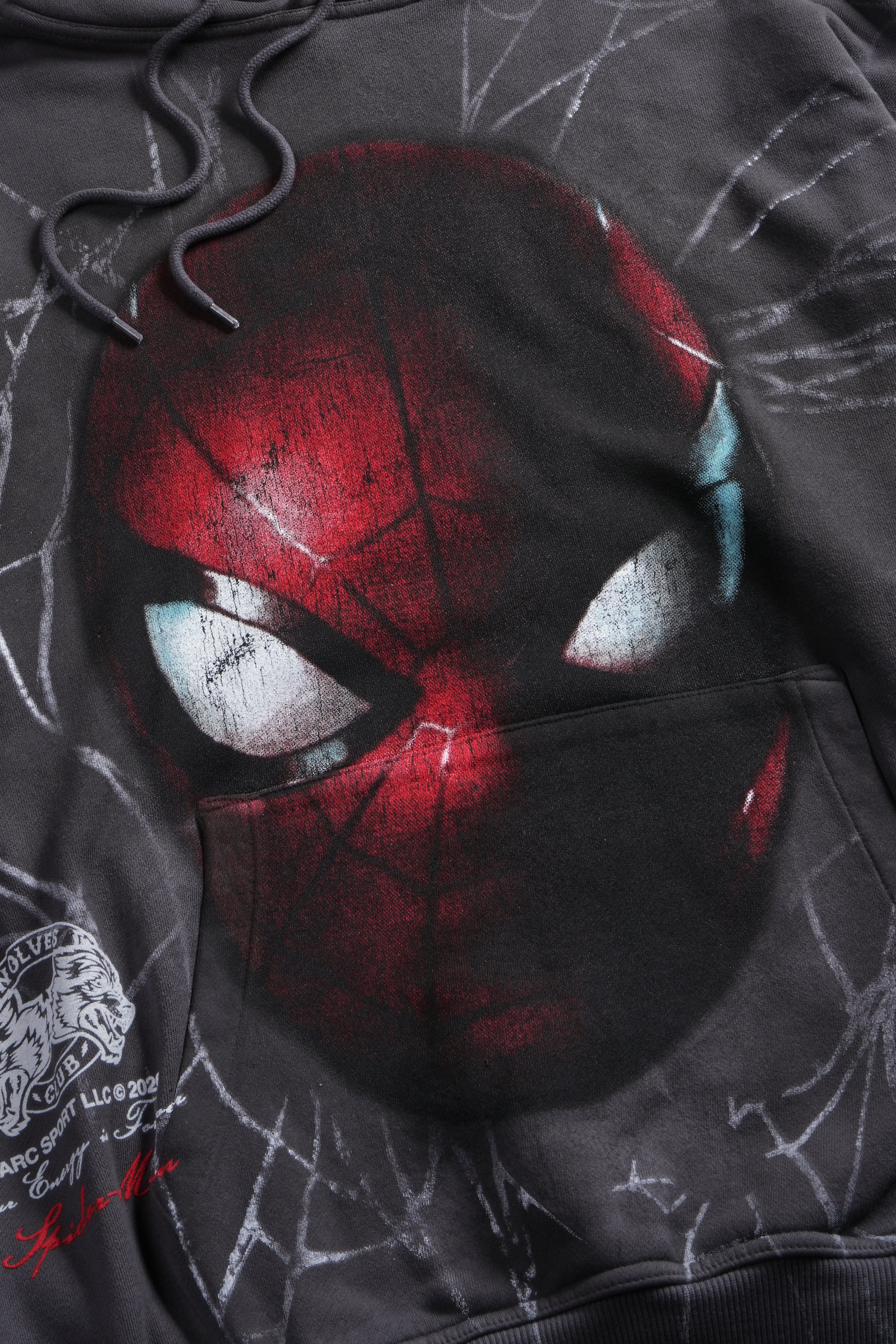 Web Of Darkness Bishop Hoodie in Slate Gray