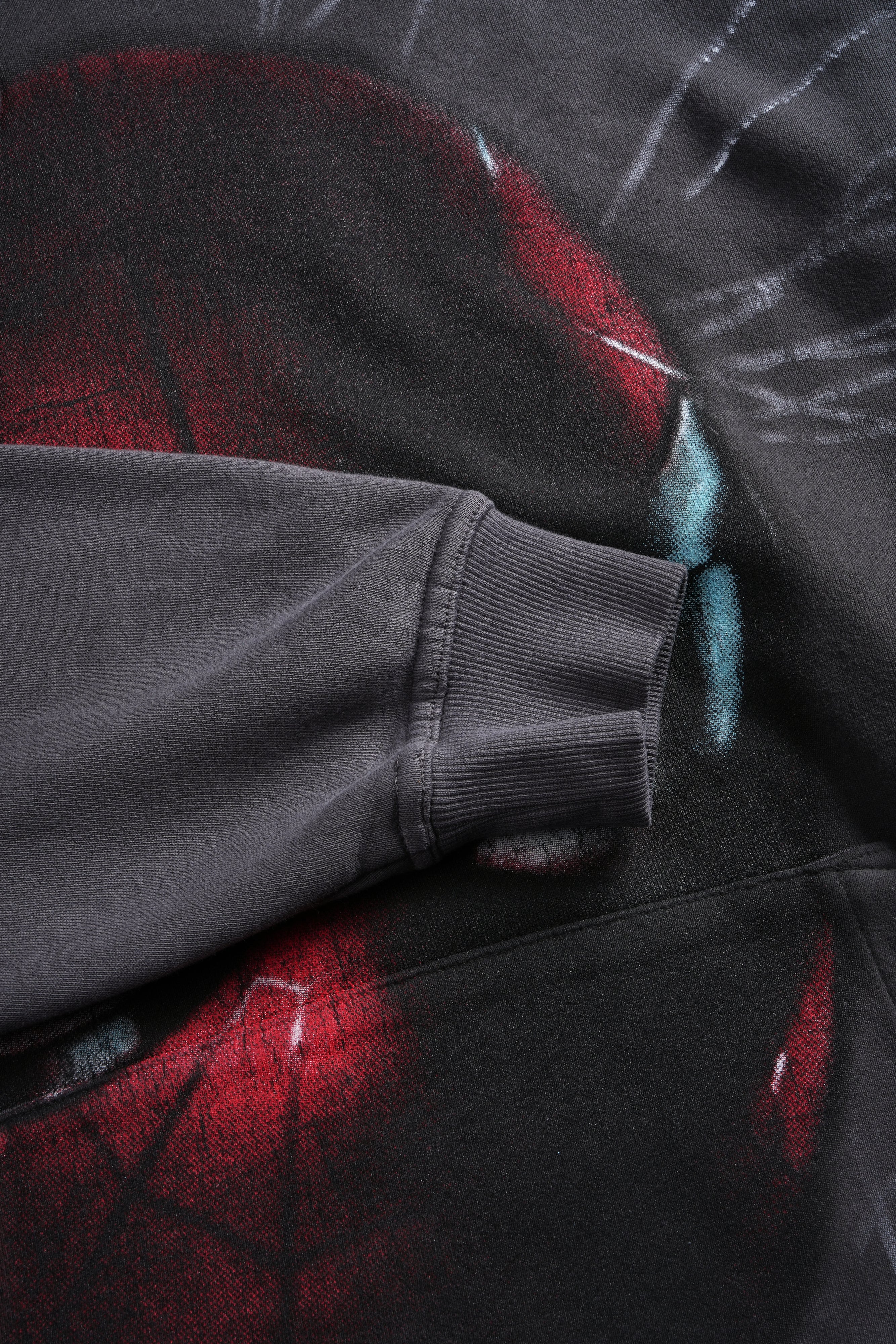 Web Of Darkness Bishop Hoodie in Slate Gray