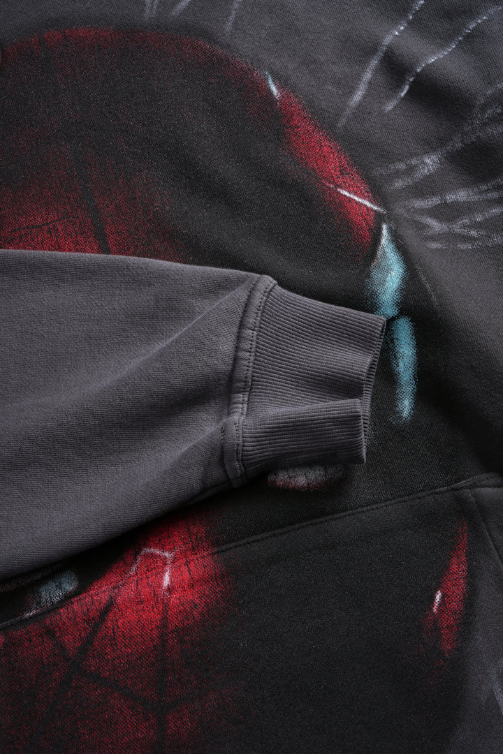 Web Of Darkness Bishop Hoodie in Slate Gray