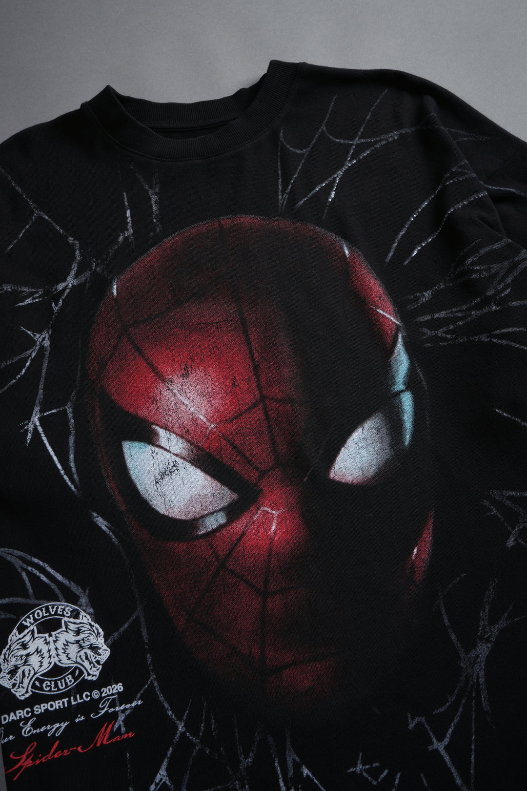 Web Of Darkness Premium Oversized Tee in Black