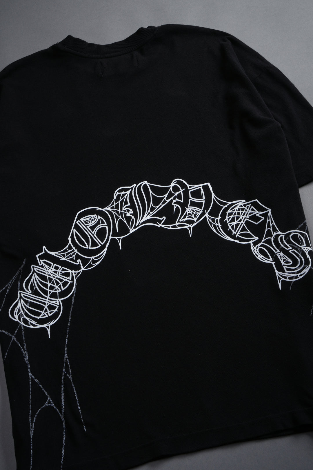Web Of Darkness Premium Oversized Tee in Black
