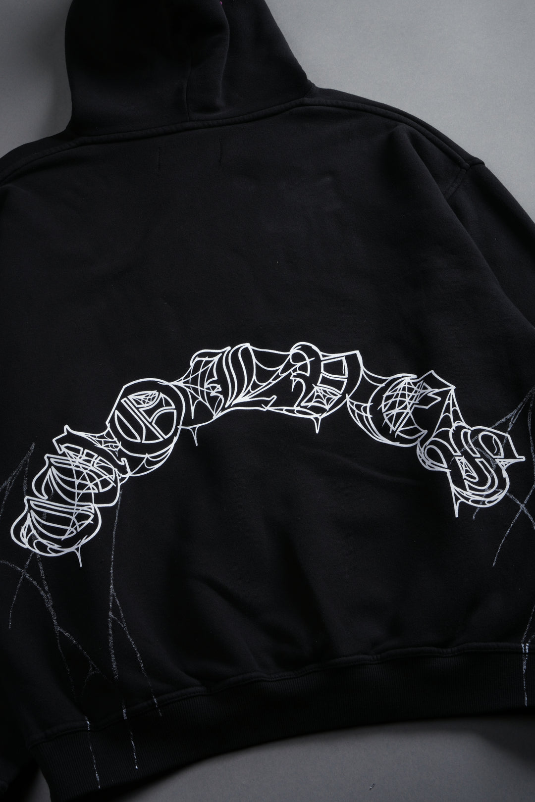 Web Of Darkness Bishop Hoodie in Black