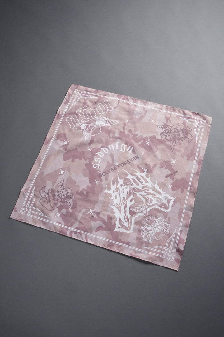 SSDDNFGU Metal Bandana in Blush Vintage Woodland Camo