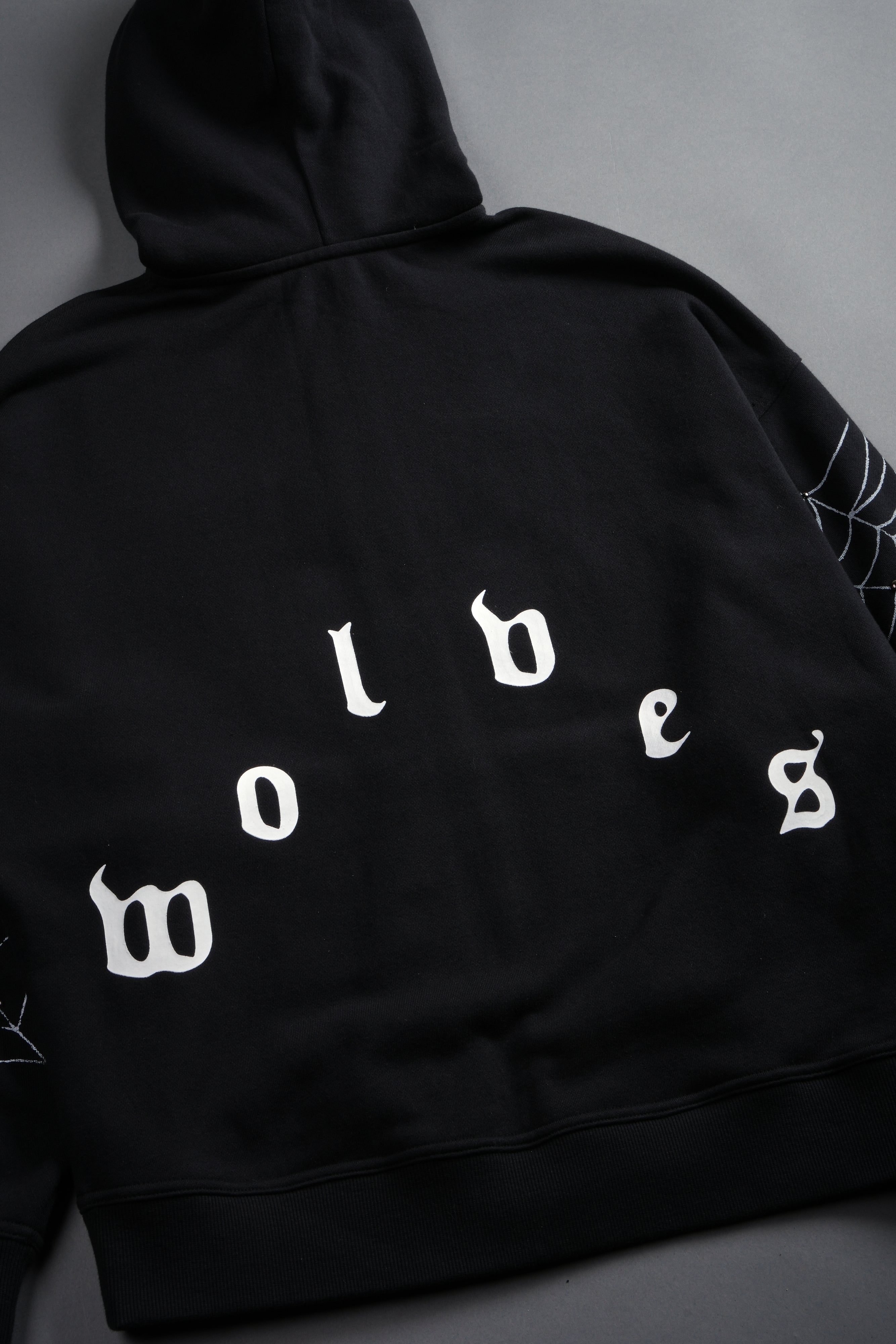 Ghost Spider Anya Double Zip Hoodie in Black