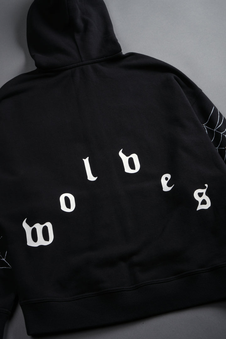 Ghost Spider Anya Double Zip Hoodie in Black