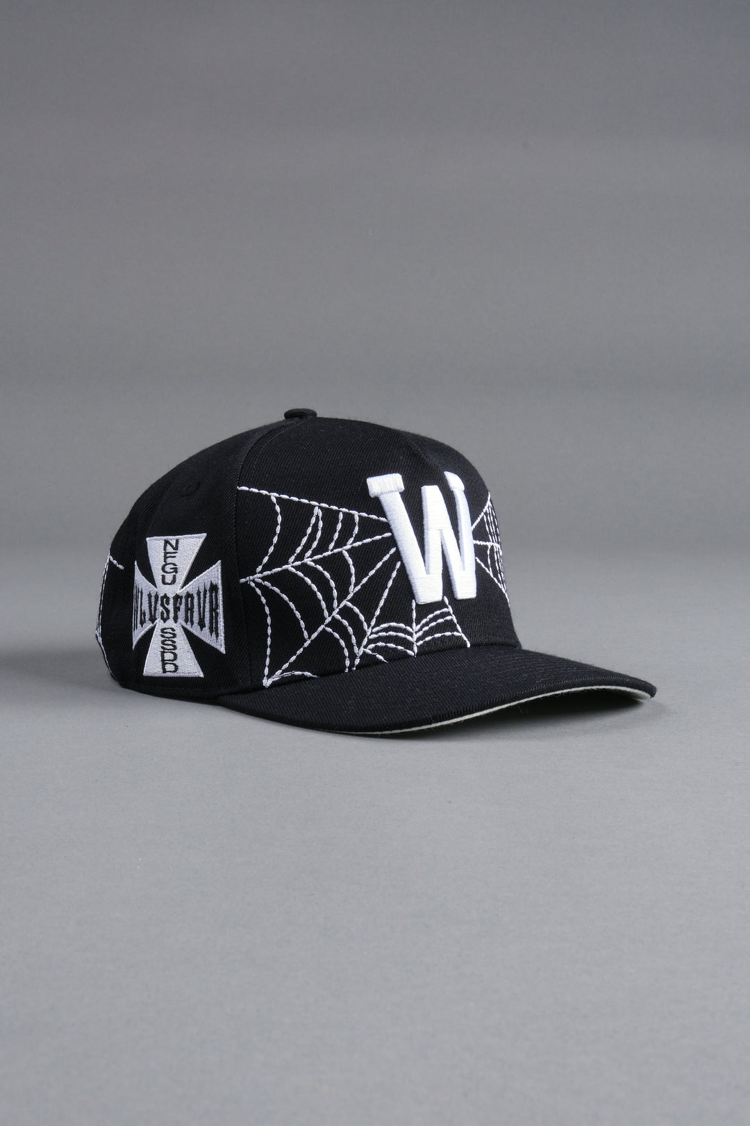 Webbed A Frame Snapback in Black