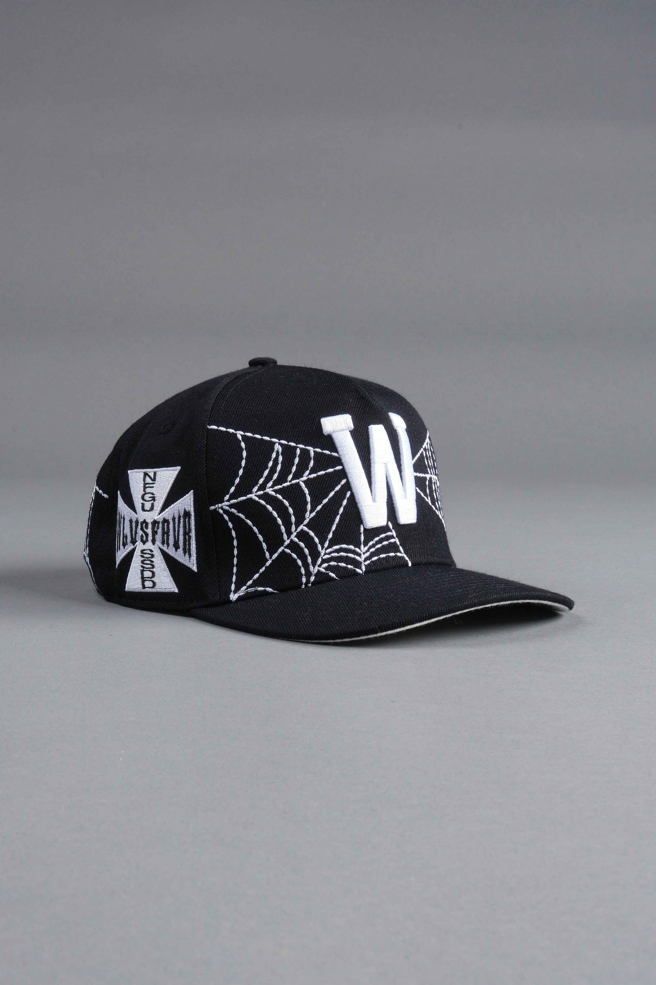 Webbed A Frame Snapback in Black