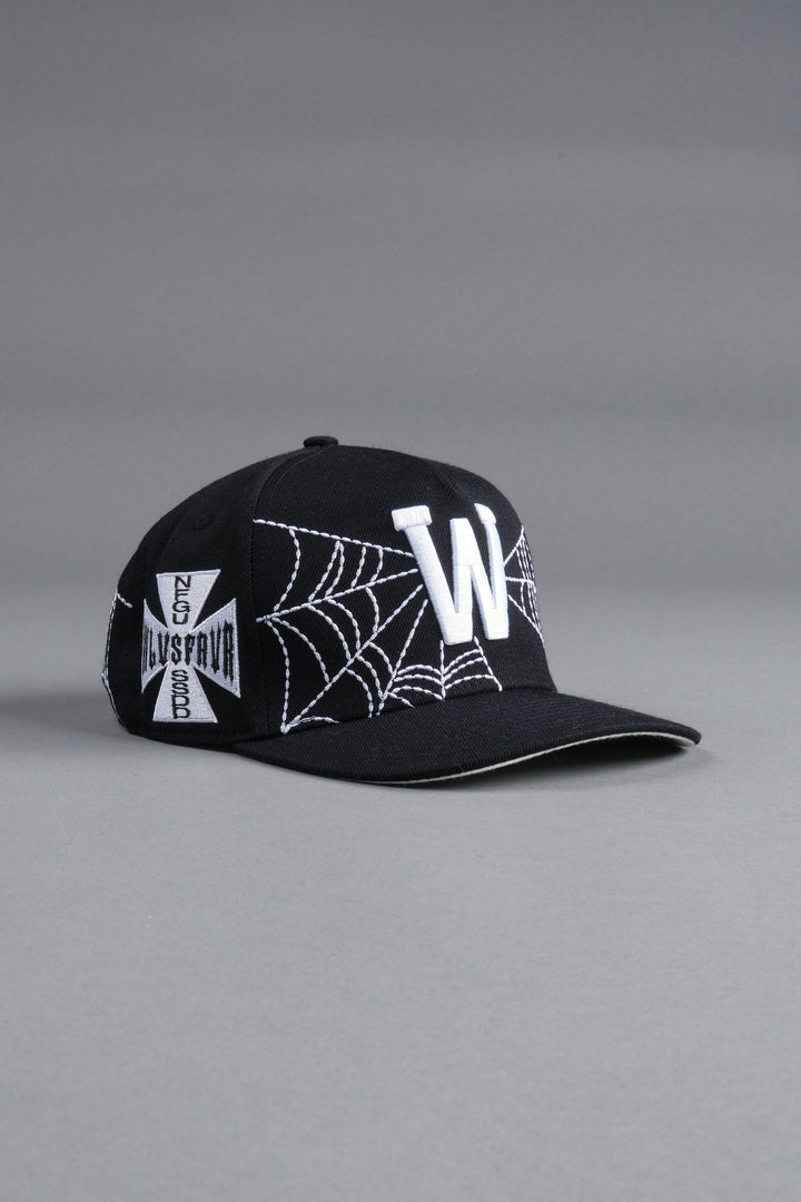 Webbed A Frame Snapback in Black