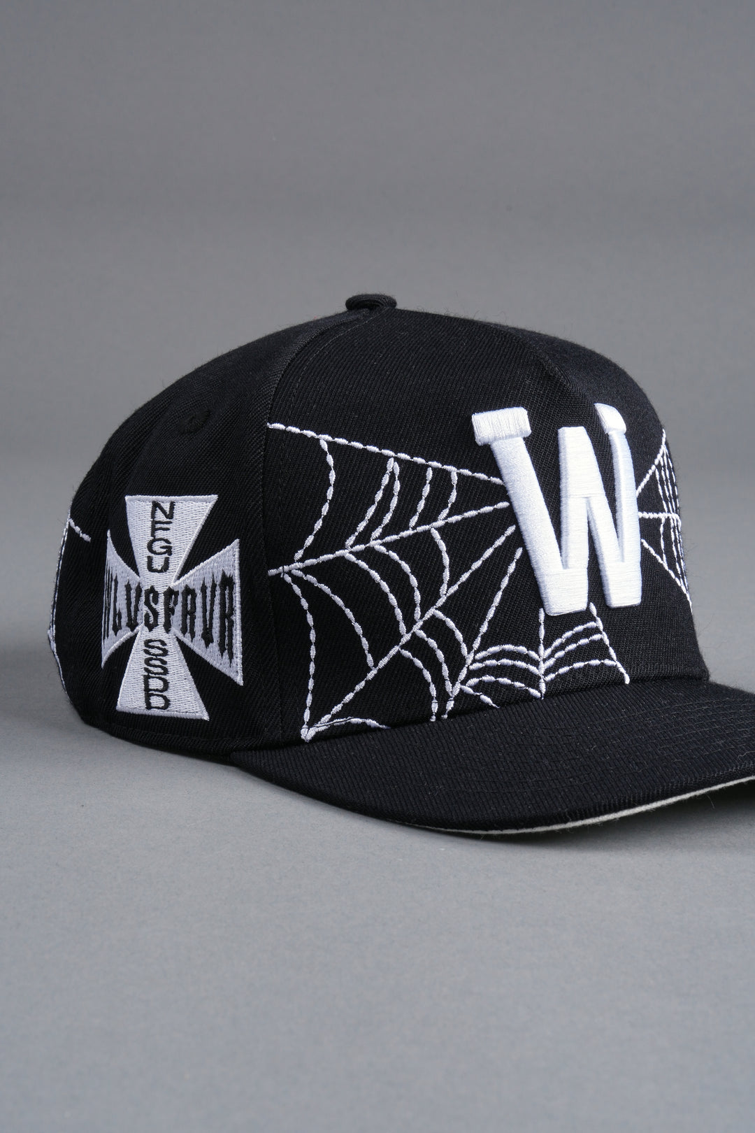 Webbed A Frame Snapback in Black