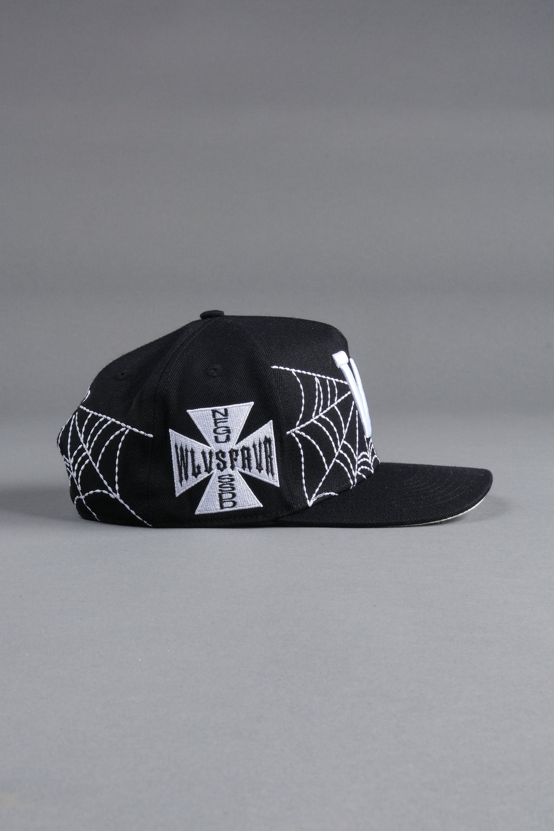 Webbed A Frame Snapback in Black