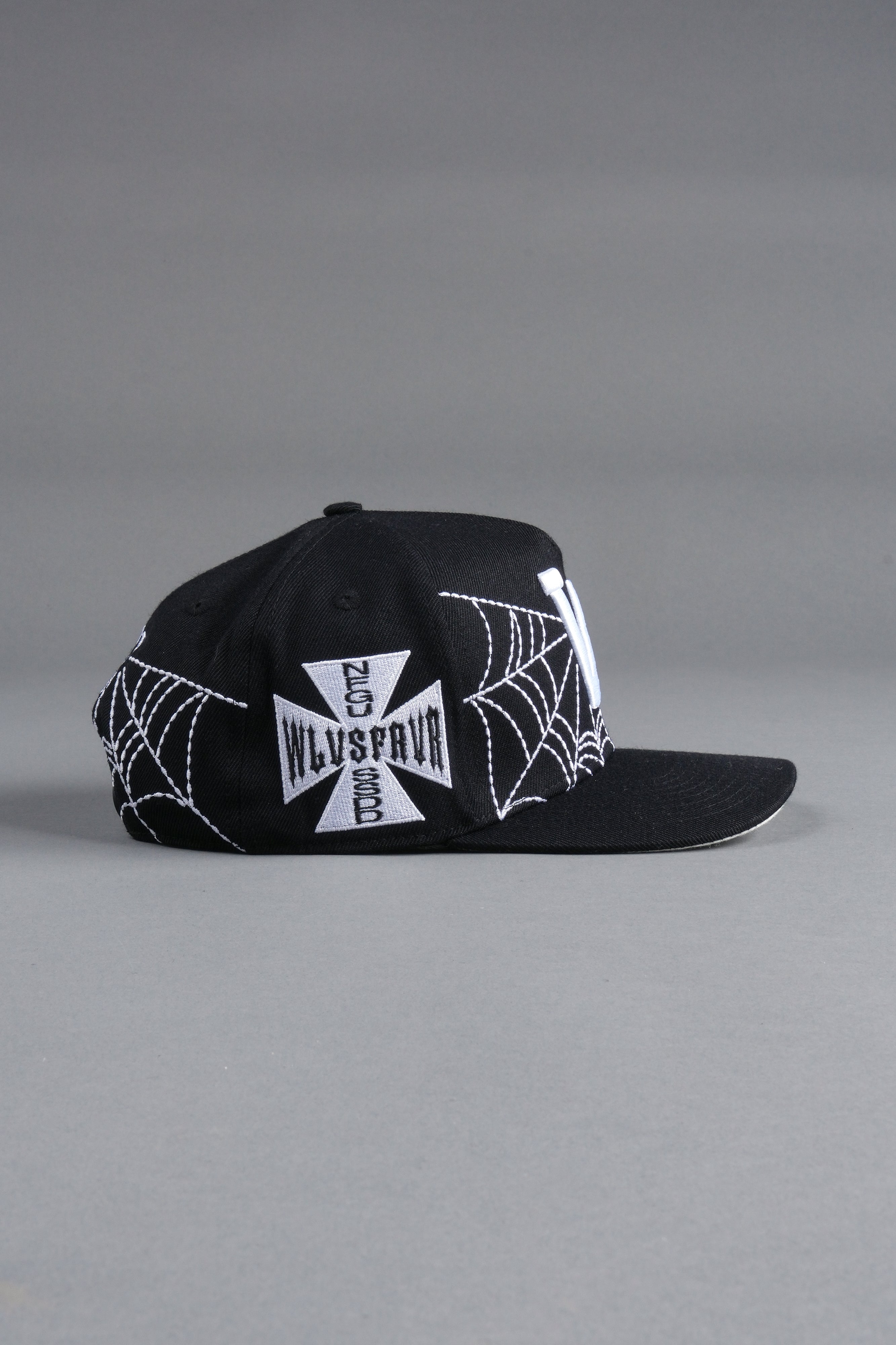 Webbed A Frame Snapback in Black