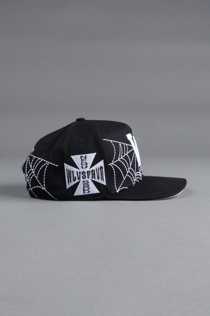Webbed A Frame Snapback in Black