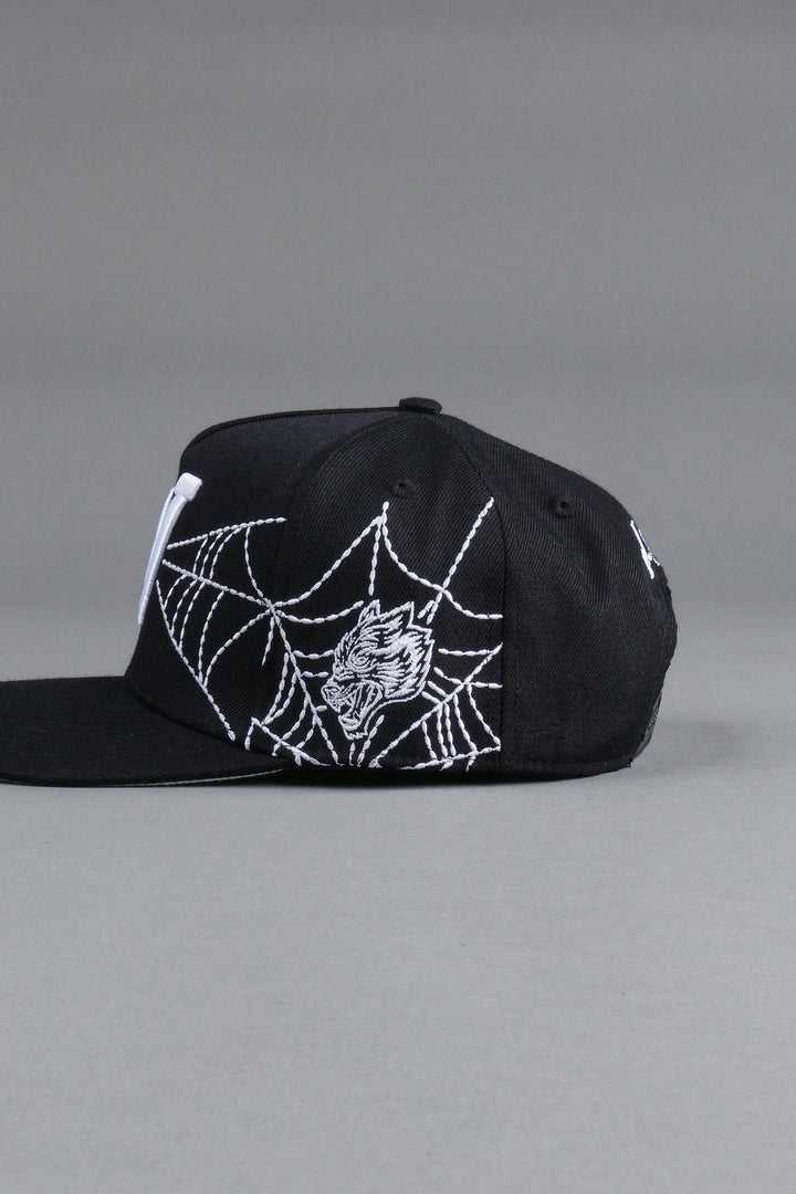 Webbed A Frame Snapback in Black