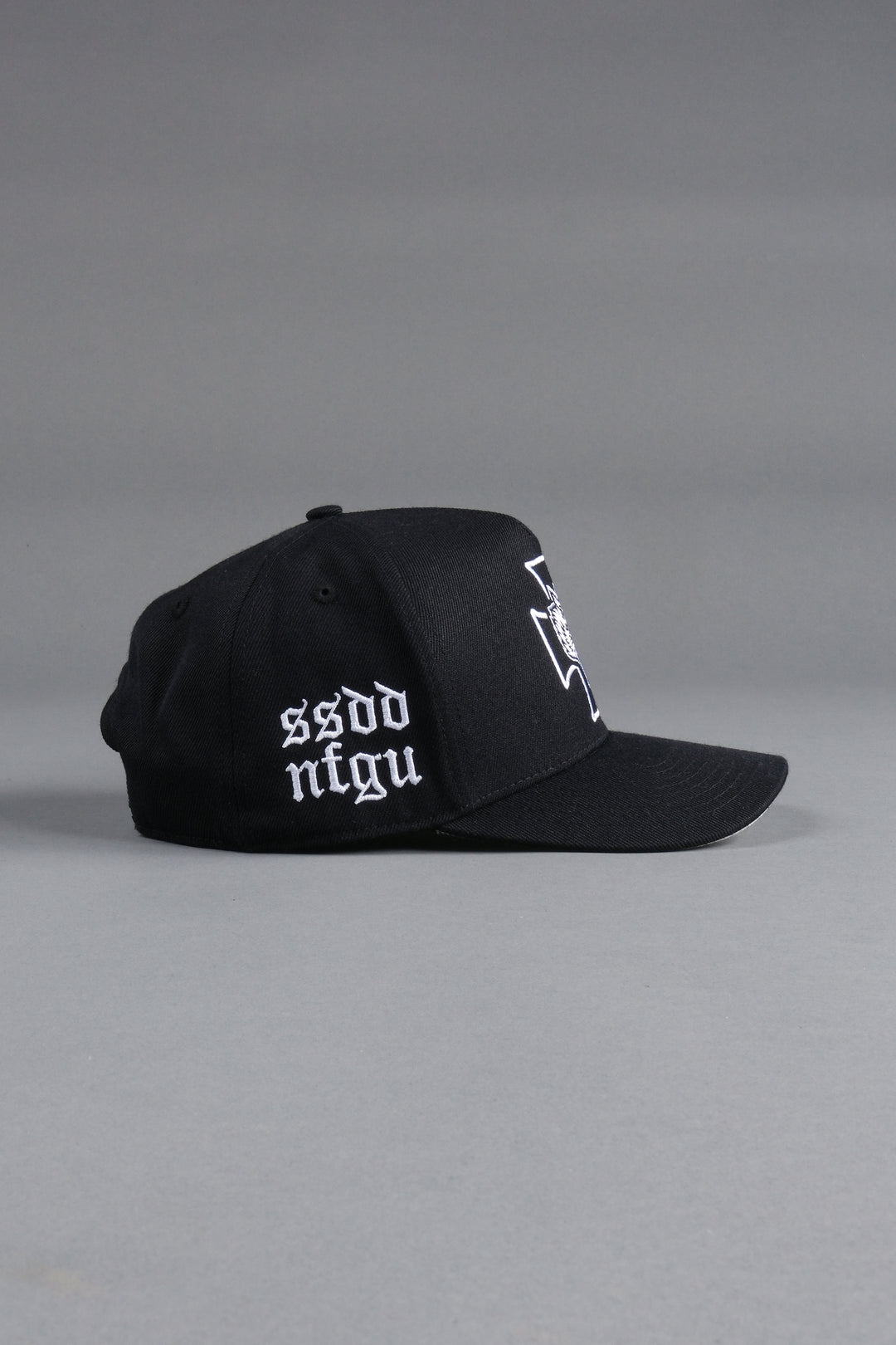 Wolf Iron Cross A Frame Snapback in Black