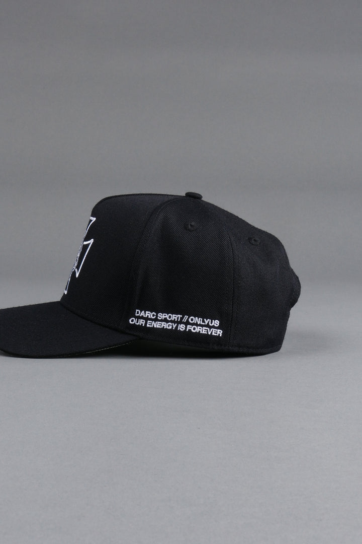 Wolf Iron Cross A Frame Snapback in Black