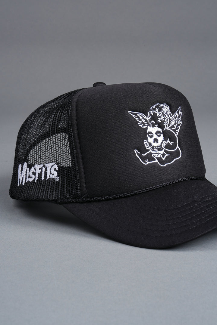 Cherub And Fiend Trucker Hat in Black