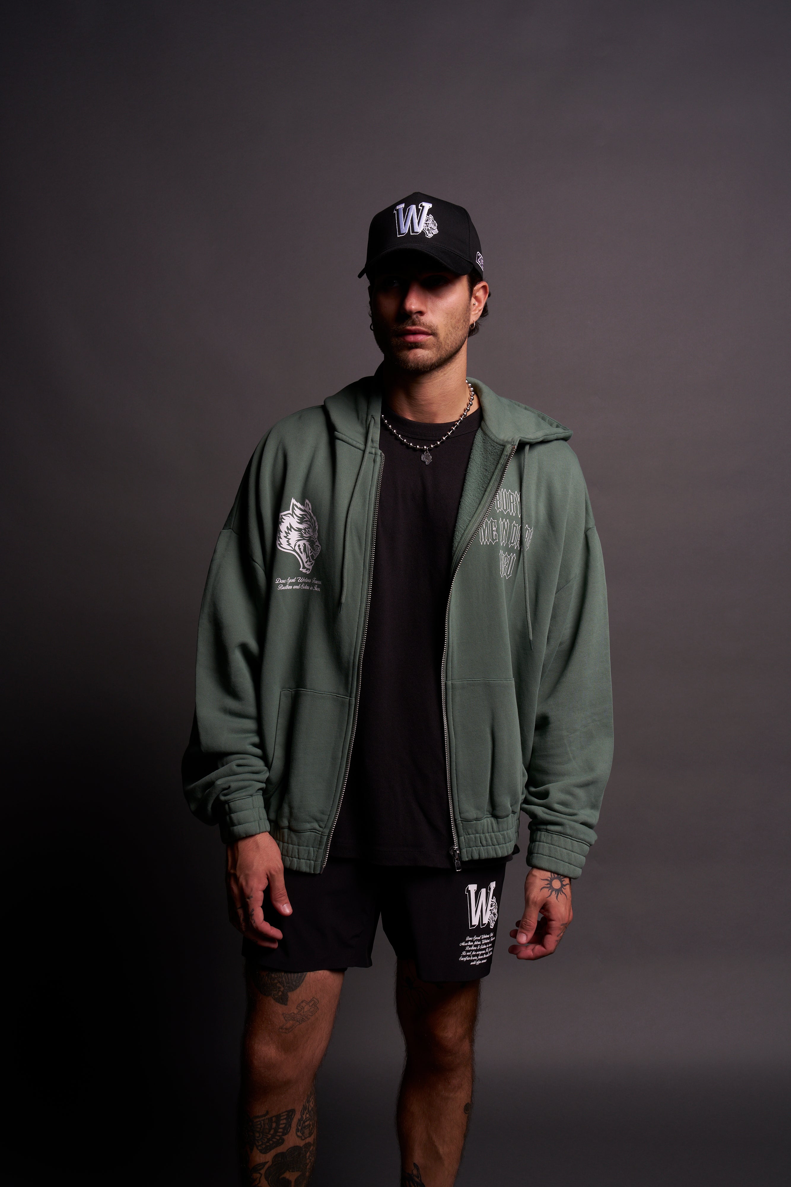 Bury Me In Darc NFGU V2 "Chambers" Zip Hoodie in Hunter Green