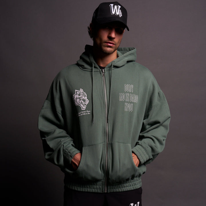 Bury Me In Darc NFGU V2 "Chambers" Zip Hoodie in Hunter Green