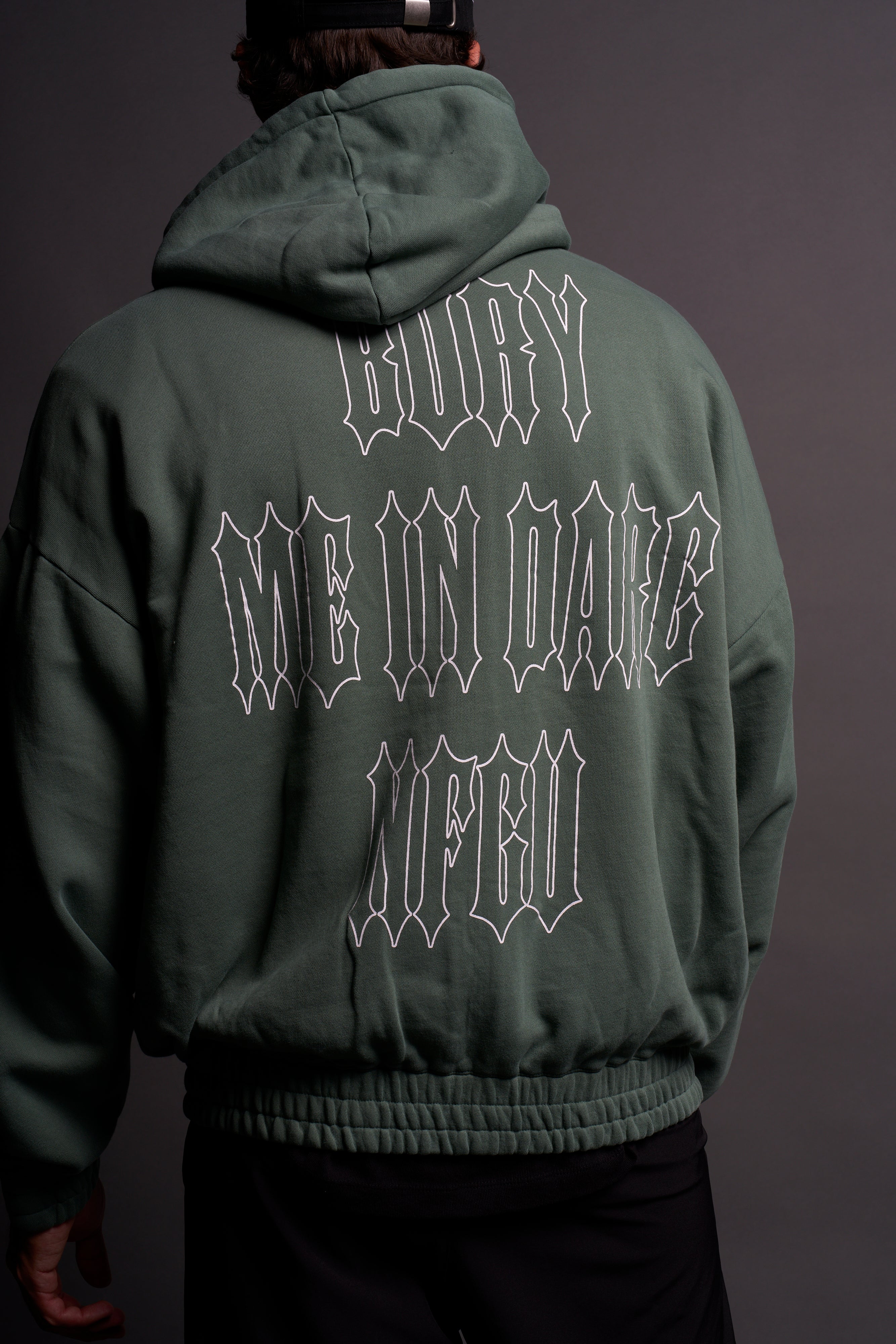 Bury Me In Darc NFGU V2 "Chambers" Zip Hoodie in Hunter Green