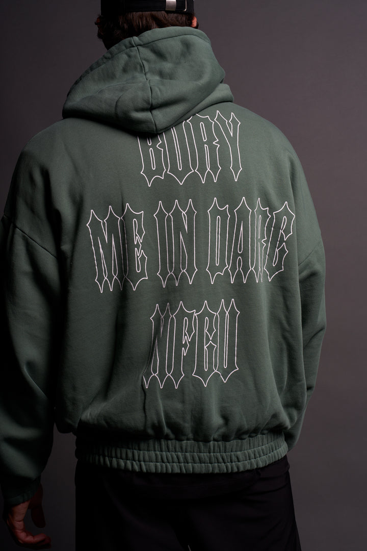 Bury Me In Darc NFGU V2 "Chambers" Zip Hoodie in Hunter Green