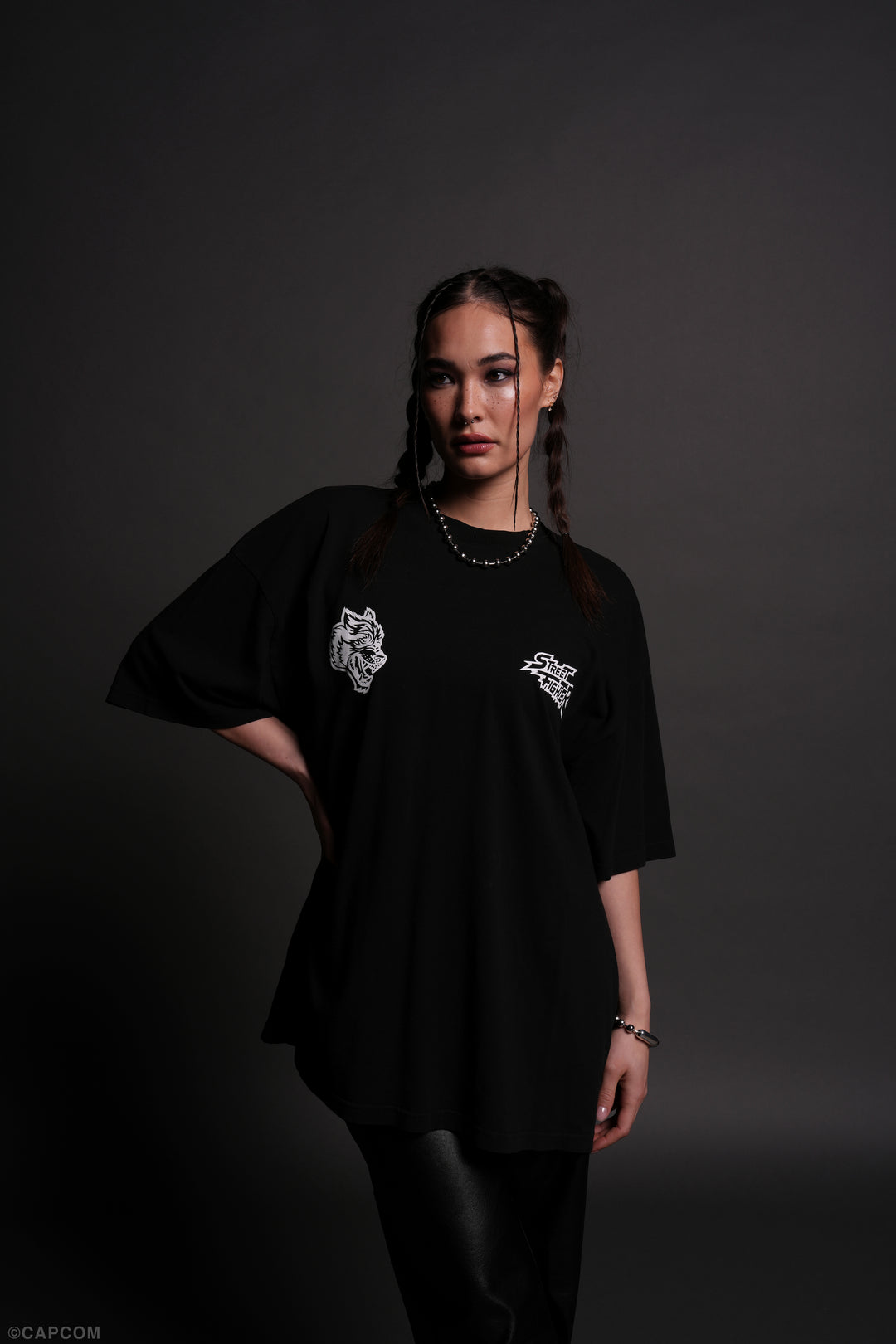 Final Boss "Premium" Unisex Oversized Tee in Black