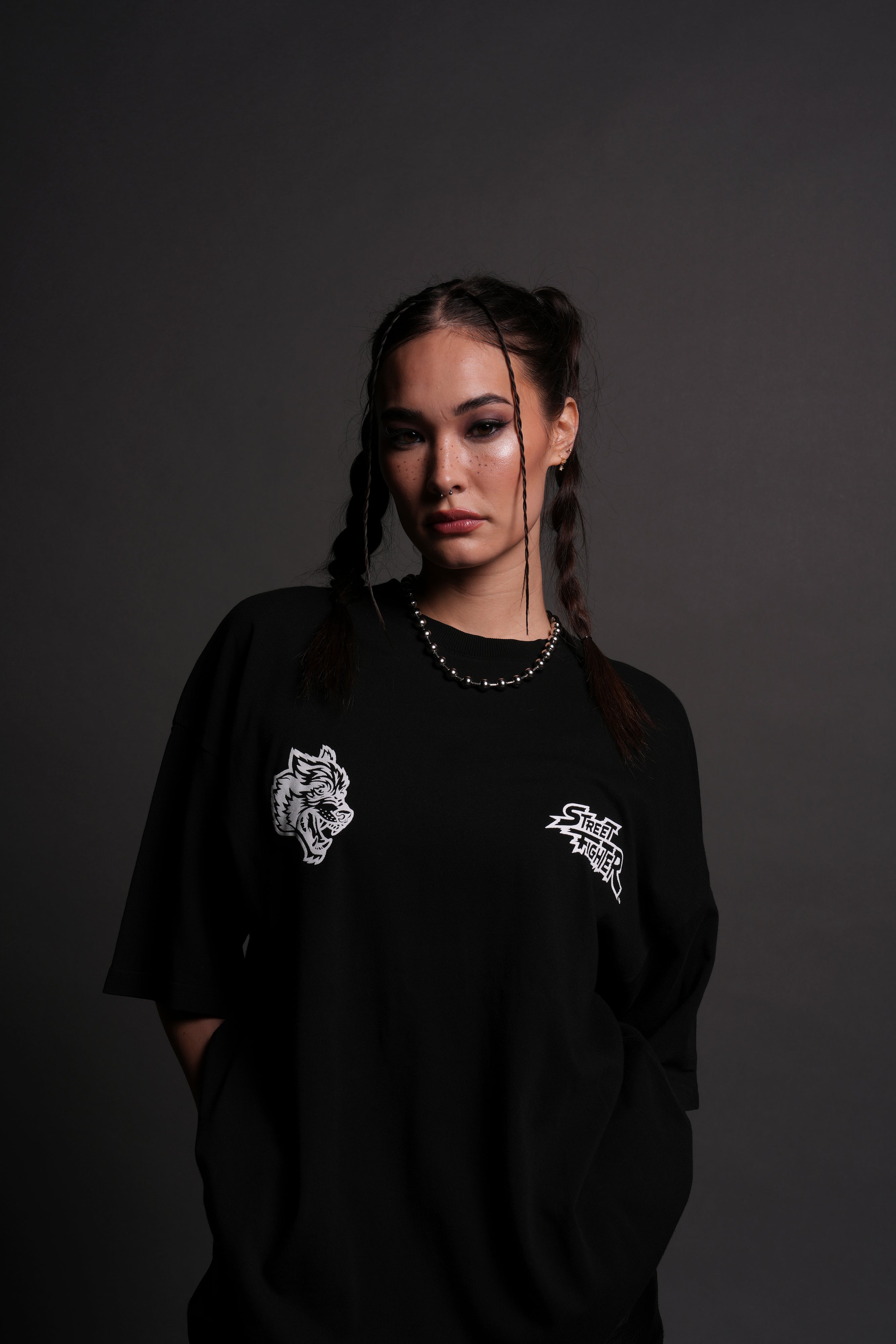 Final Boss "Premium" Unisex Oversized Tee in Black