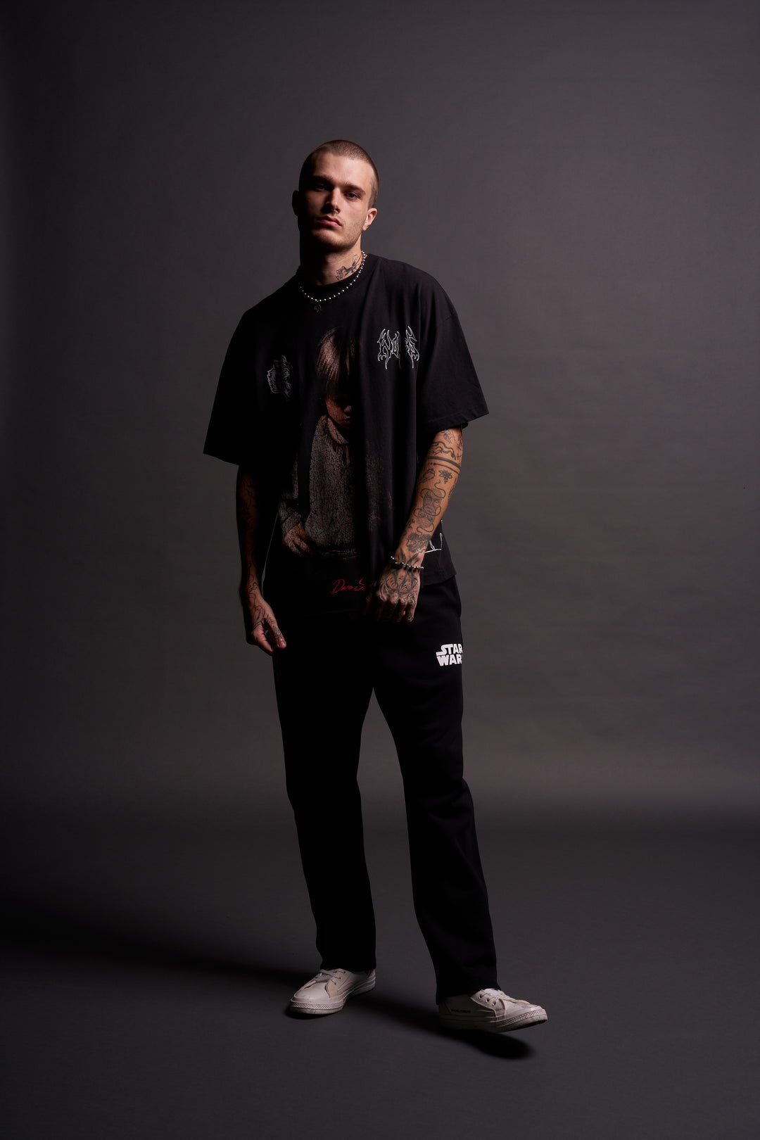 The Chosen One "Side By Side" Oversized Tee in Black