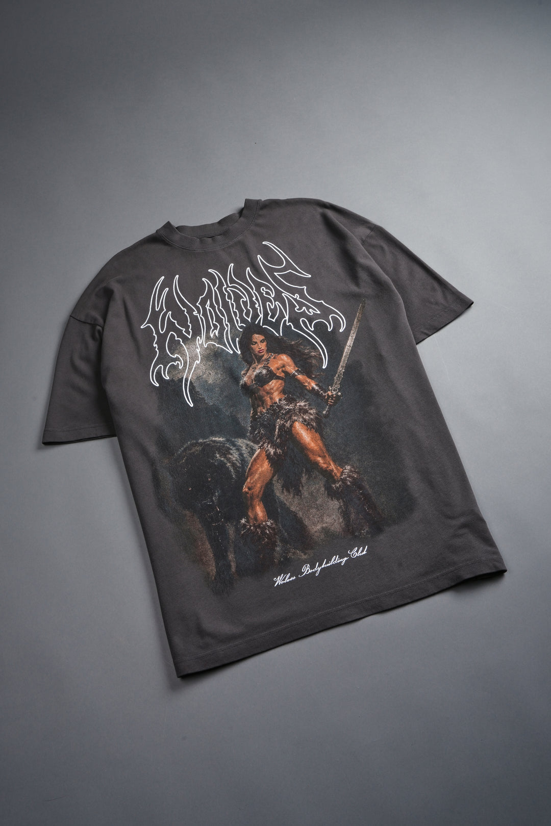 Eduarda Premium Oversized Tee in Wolf Gray
