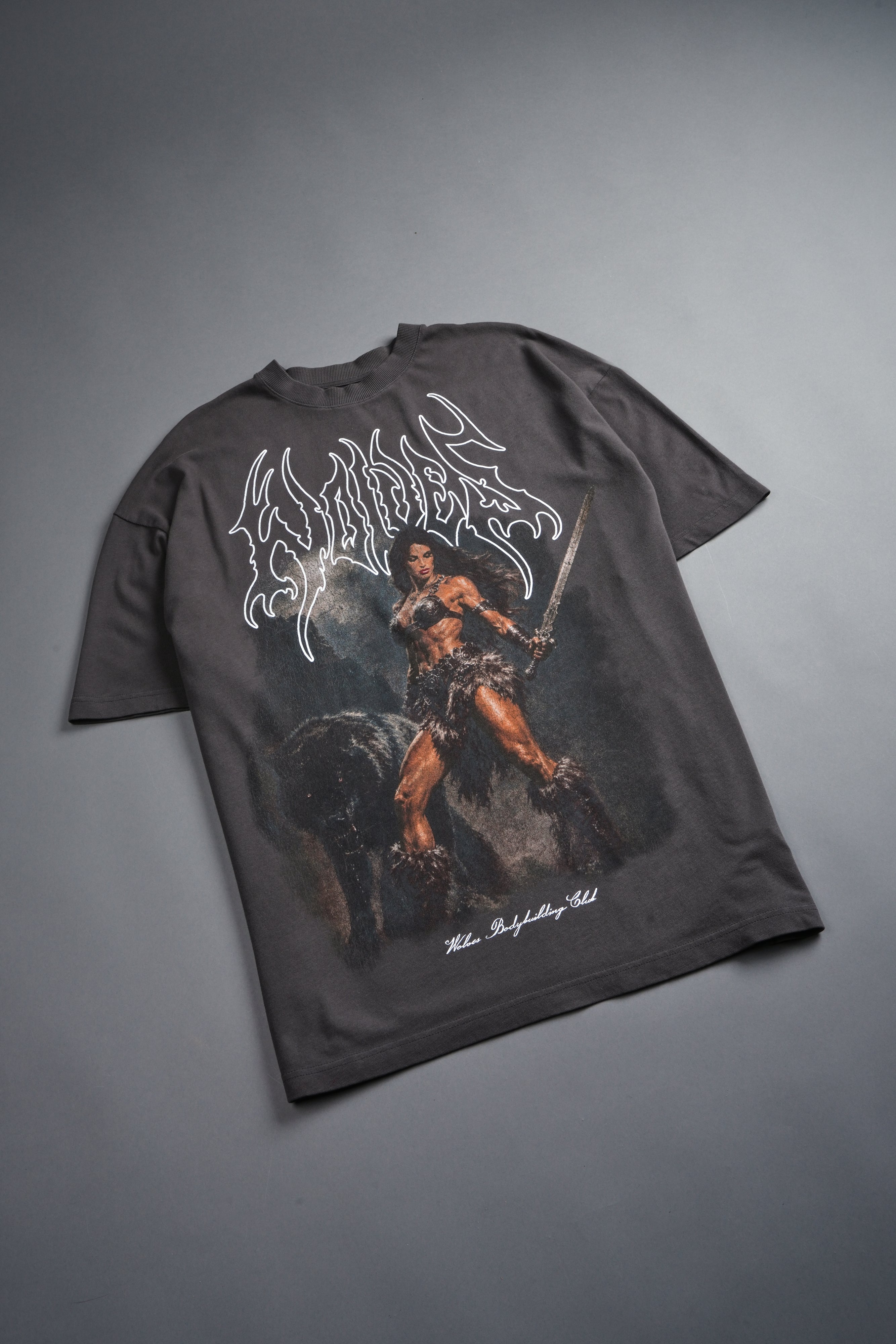 Eduarda Premium Oversized Tee in Wolf Gray