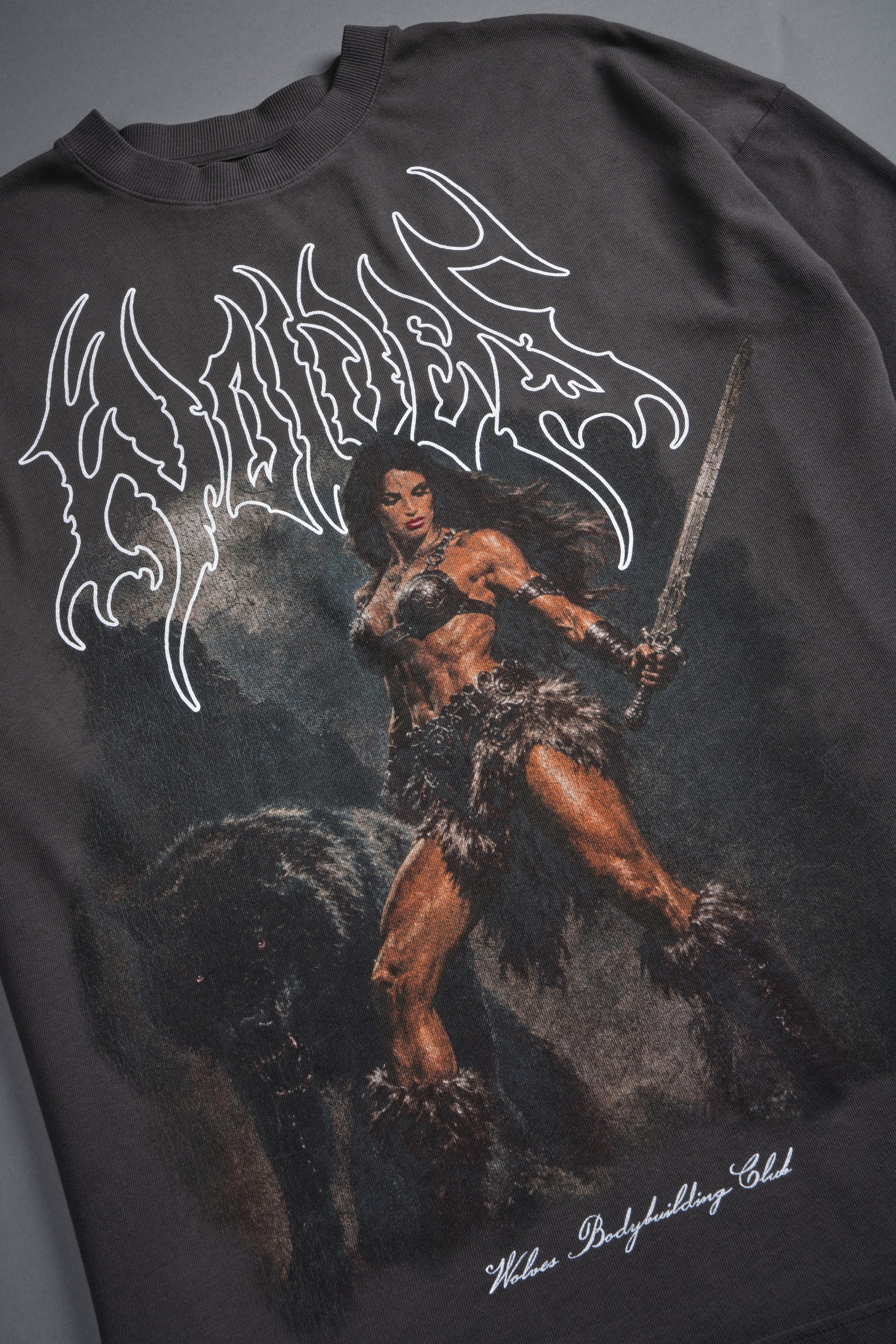 Eduarda Premium Oversized Tee in Wolf Gray