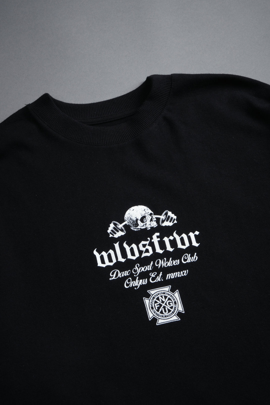 Wave Wolf Premium Oversized Tee in Black