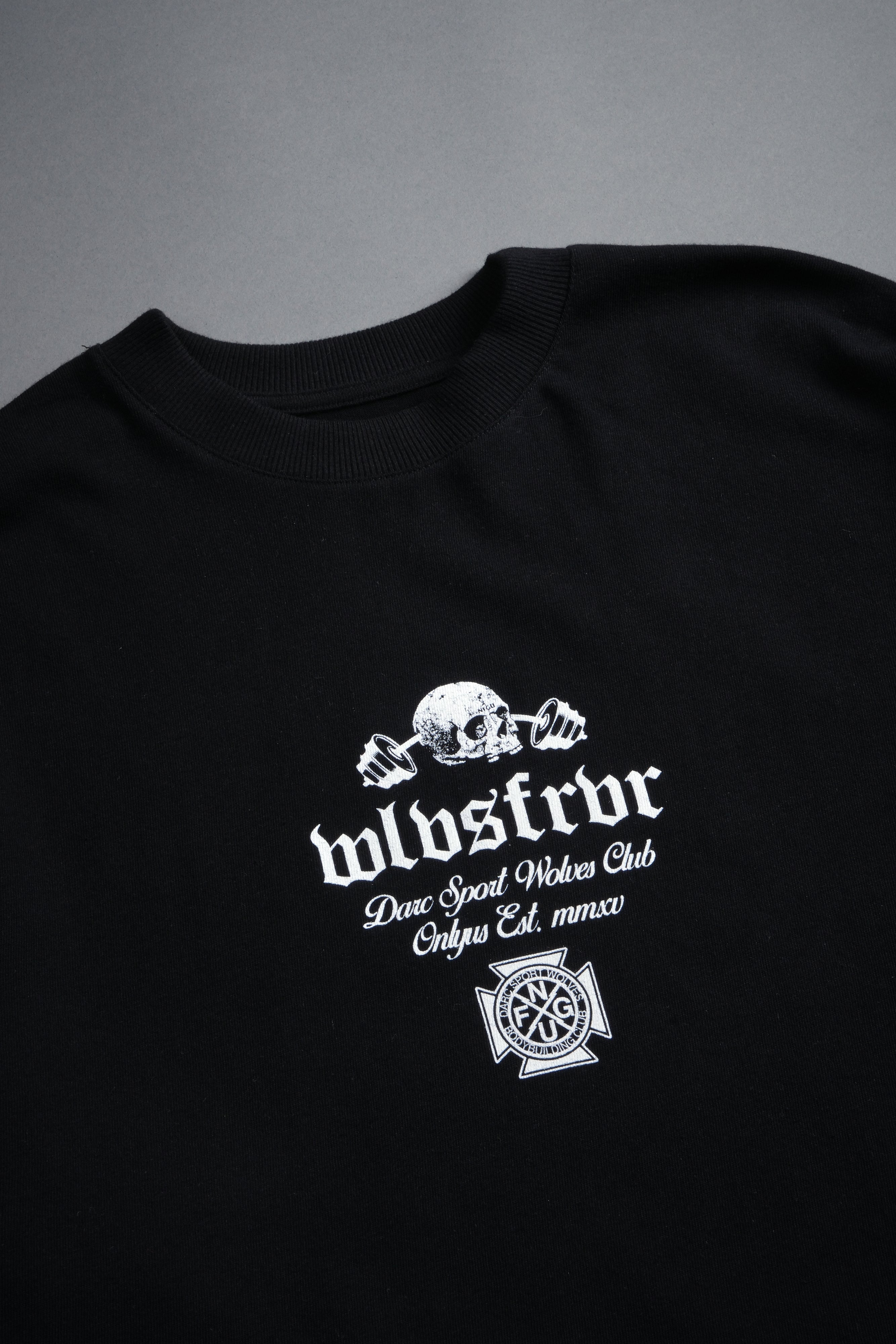 Wave Wolf Premium Oversized Tee in Black