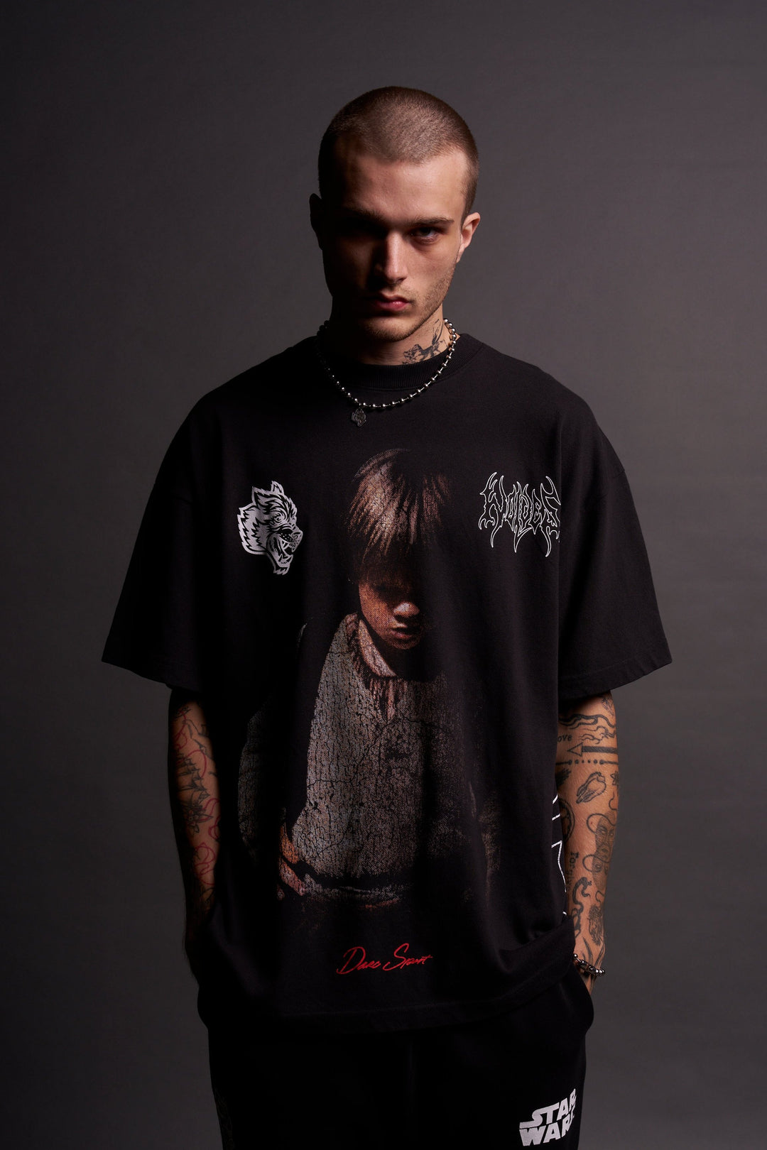 The Chosen One "Side By Side" Oversized Tee in Black