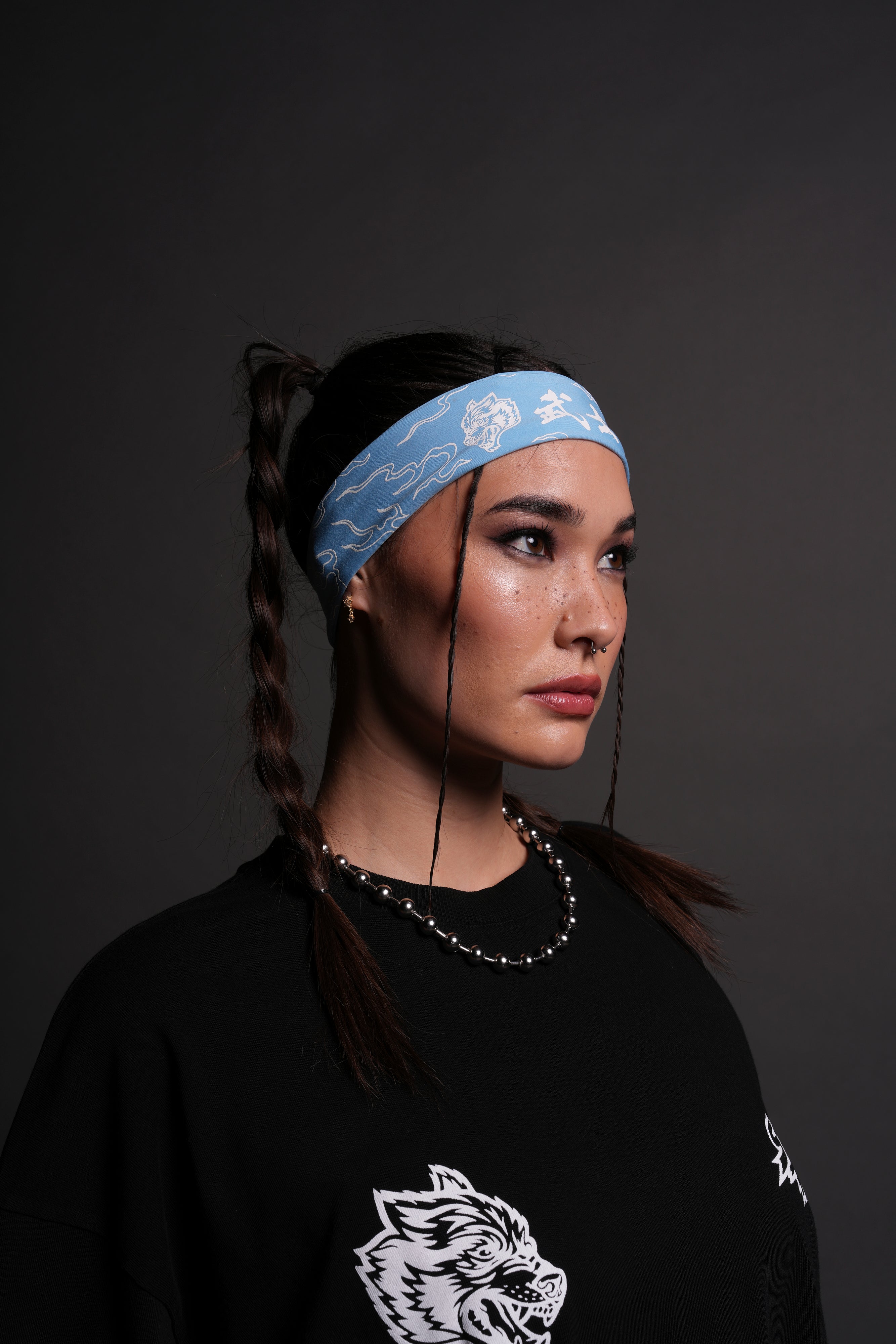 Eternal Flame Energy Headband in Blue Crane