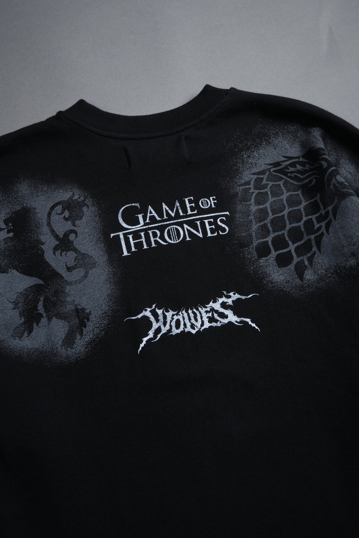 Iron Wolf Premium Oversized Tee in Black