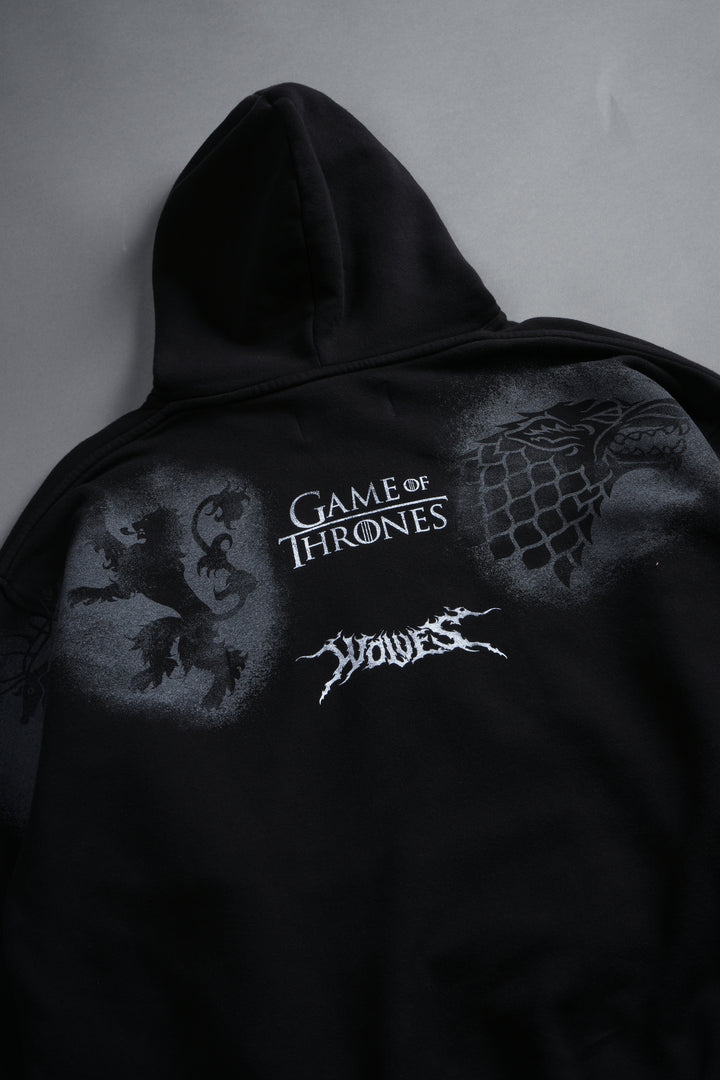 Iron Wolf Pierce Hoodie in Black