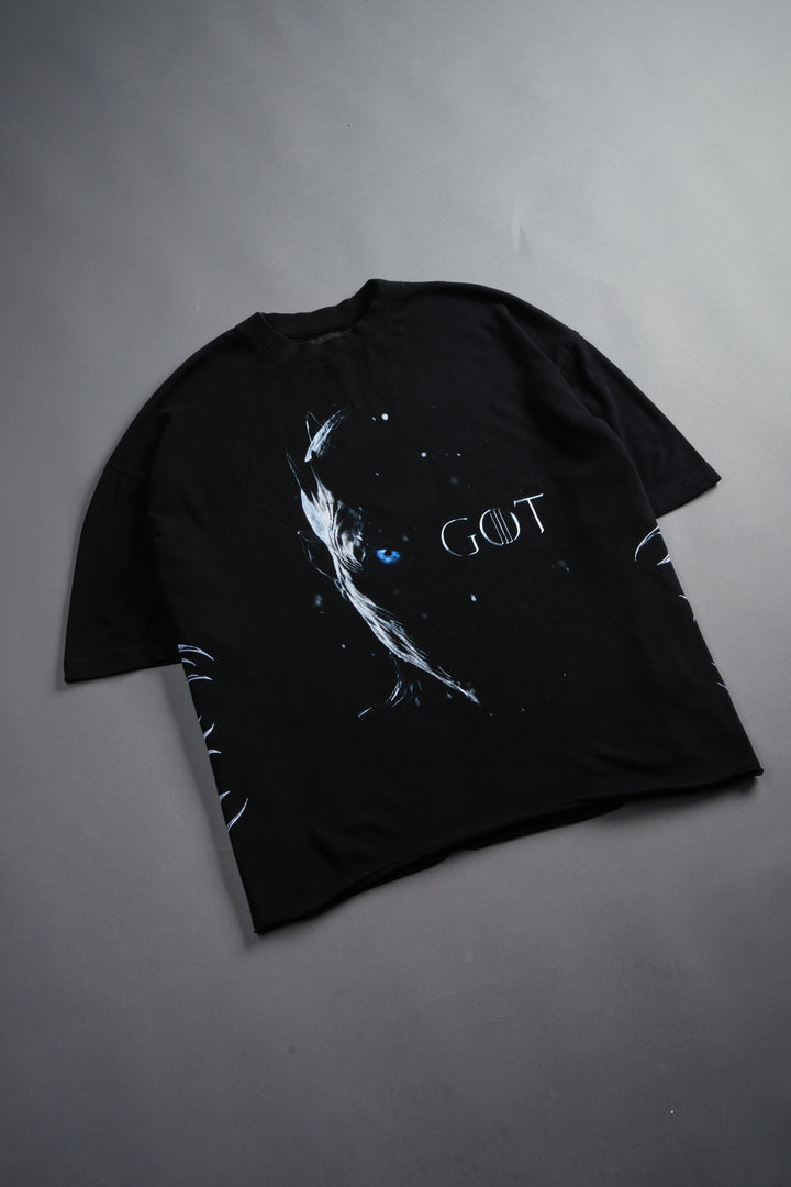 North Remembers Premium Oversized Raw Hem Box Cut Tee