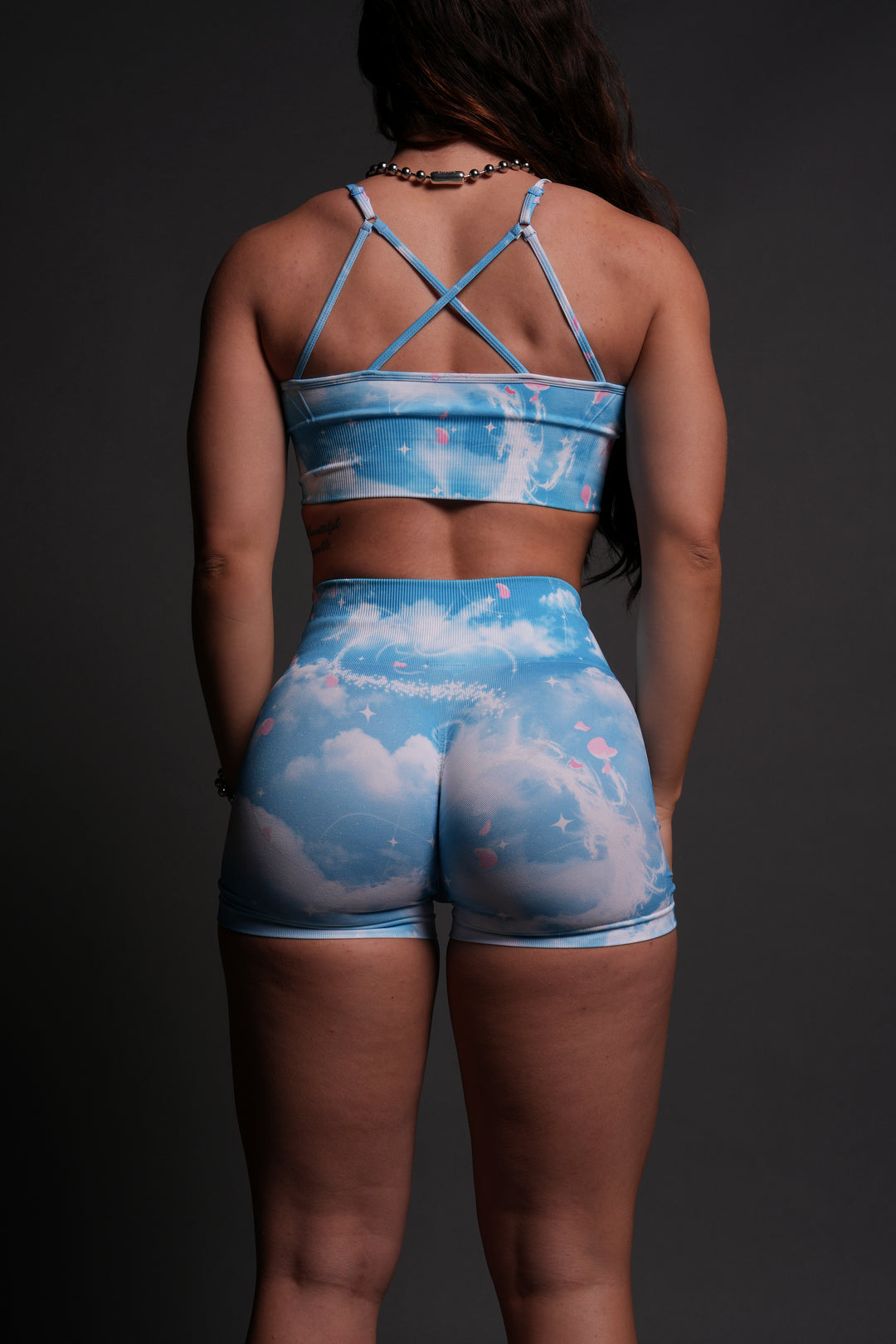 Hesh Everson Seamless "Training" Shorts in Lightning Sky