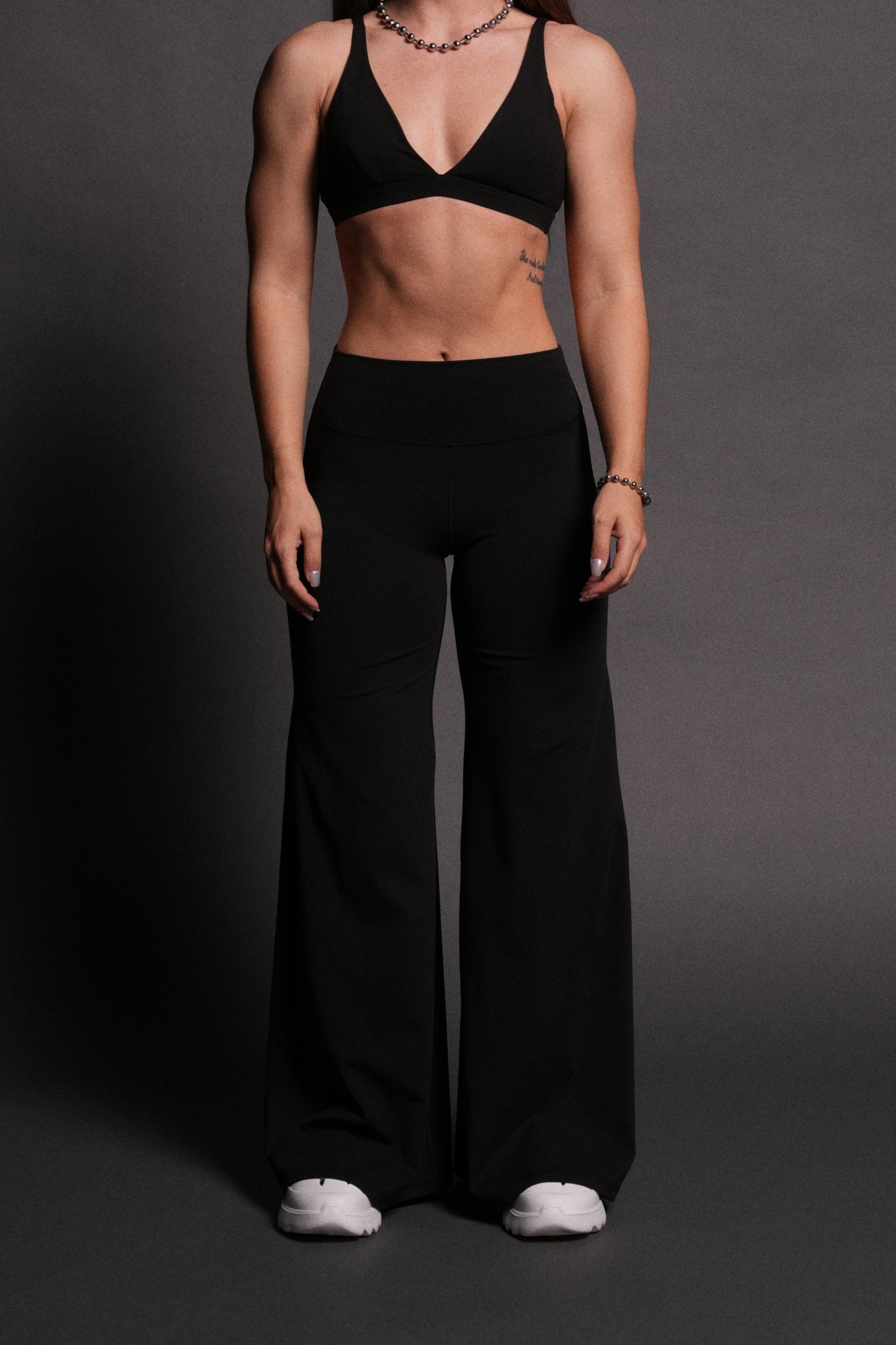 Wolf Wide Leg Energy Pants in Black