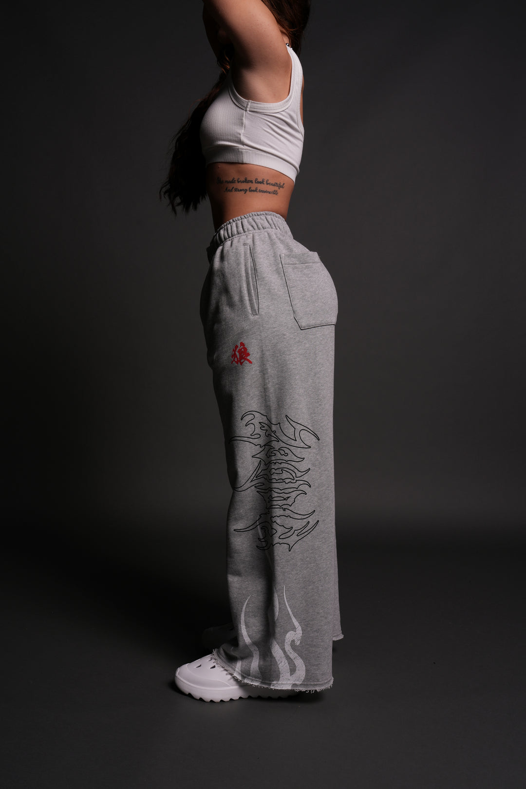 Ghost Flame Durst Sweats V2 in Light Athletic Gray