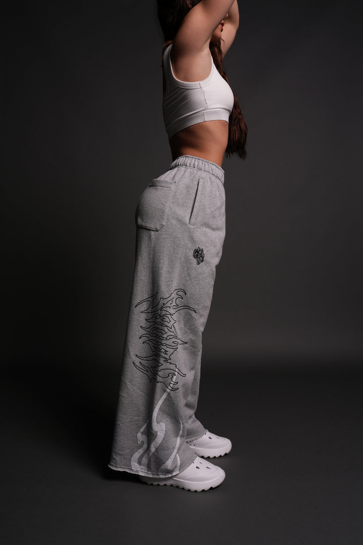 Ghost Flame Durst Sweats V2 in Light Athletic Gray